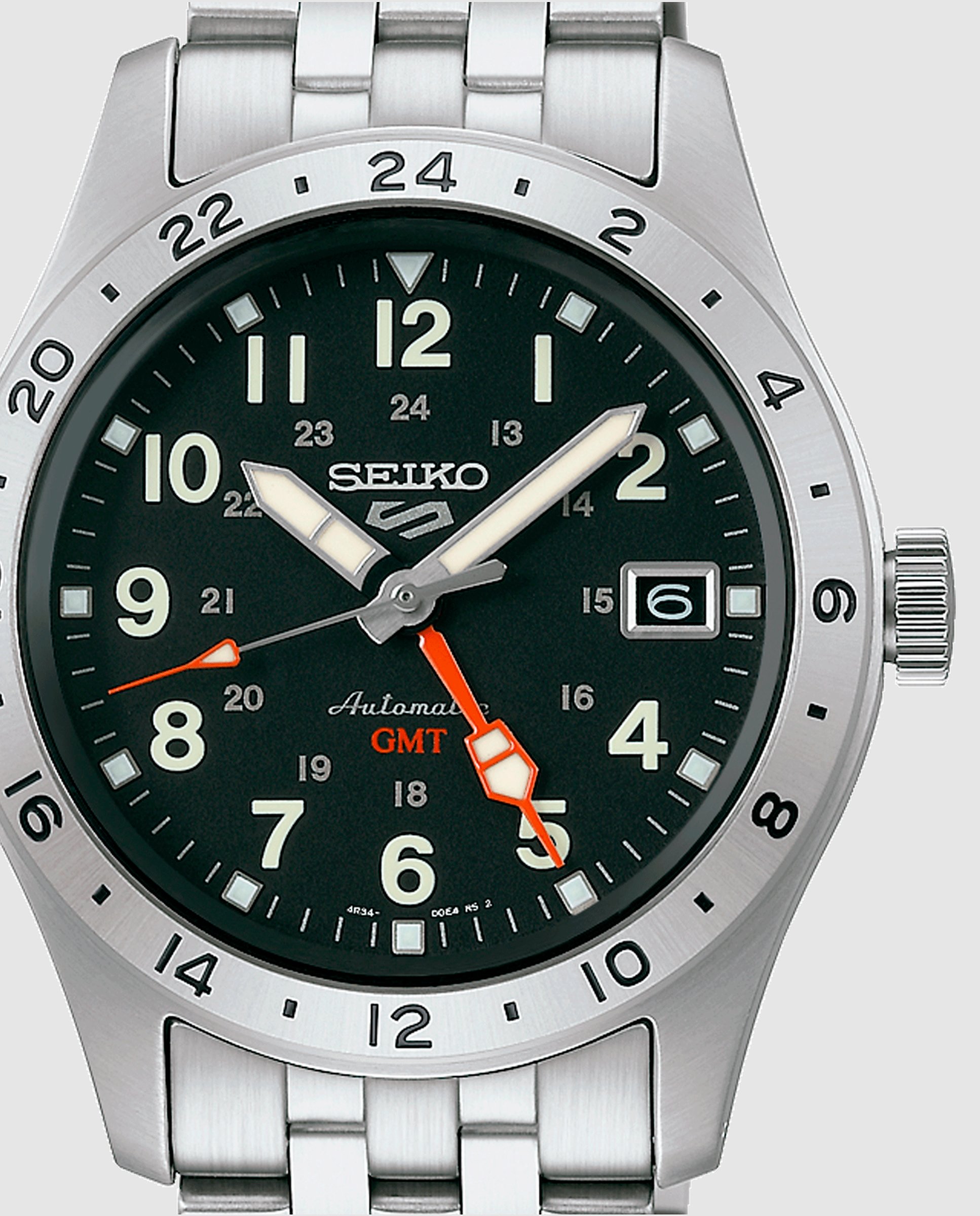 Reloj de hombre 5 sports ssk023k1 automático de acero y correa plateada - Seiko - Plata Plata-2
