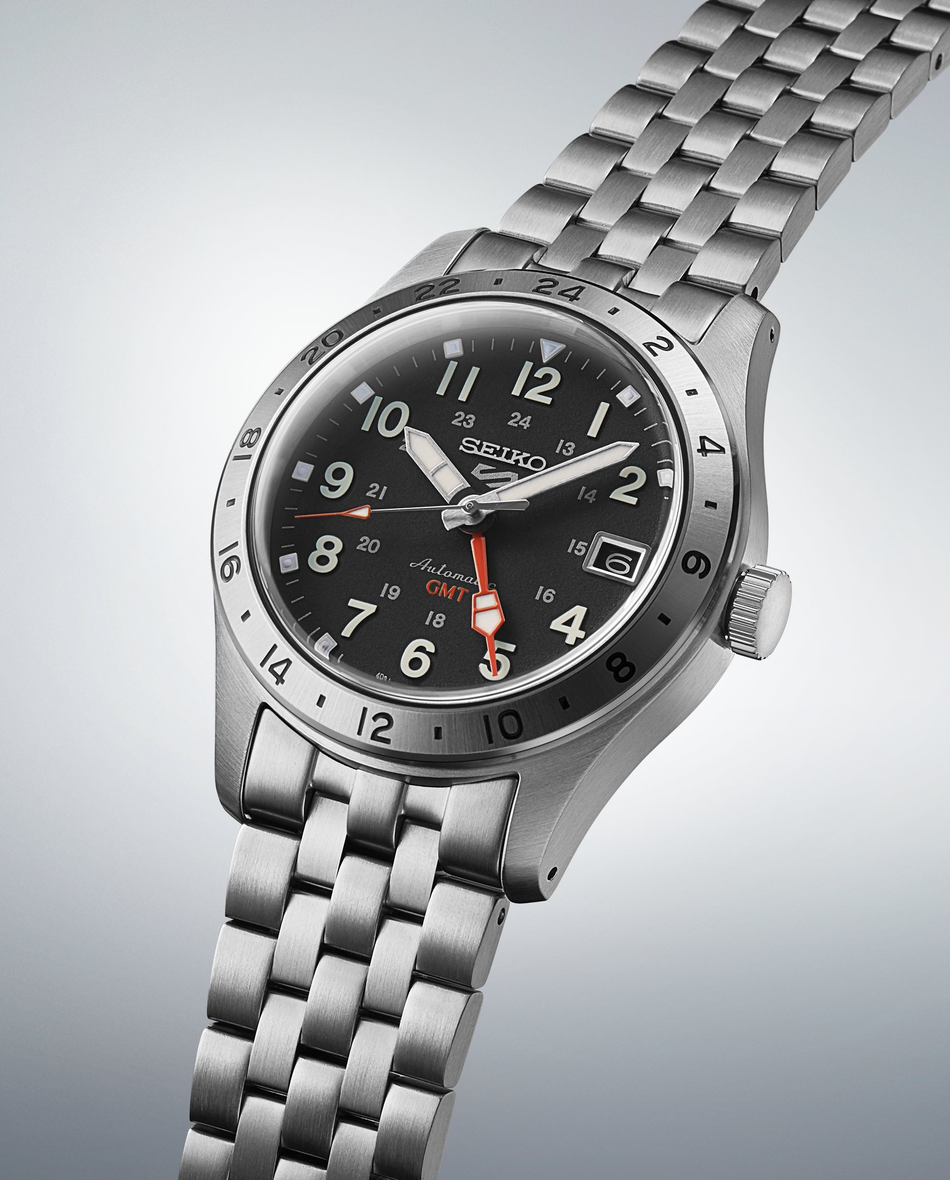 Reloj de hombre 5 sports ssk023k1 automático de acero y correa plateada - Seiko - Plata Plata-3