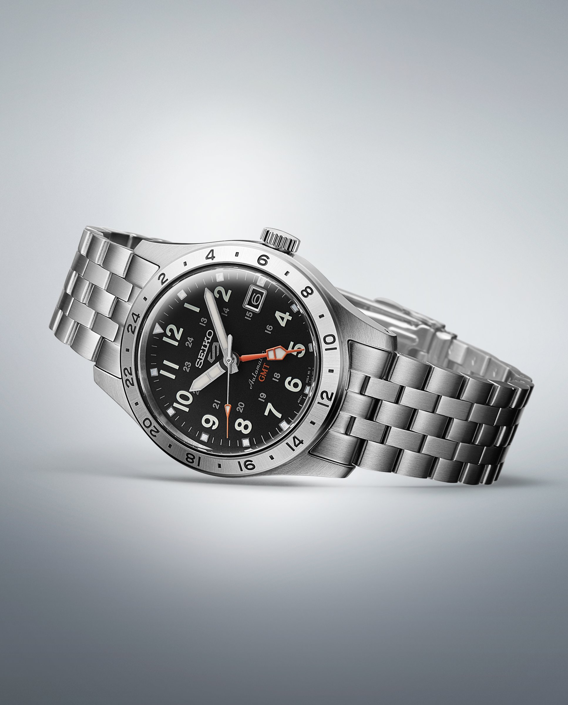 Reloj de hombre 5 sports ssk023k1 automático de acero y correa plateada - Seiko - Plata Plata-4