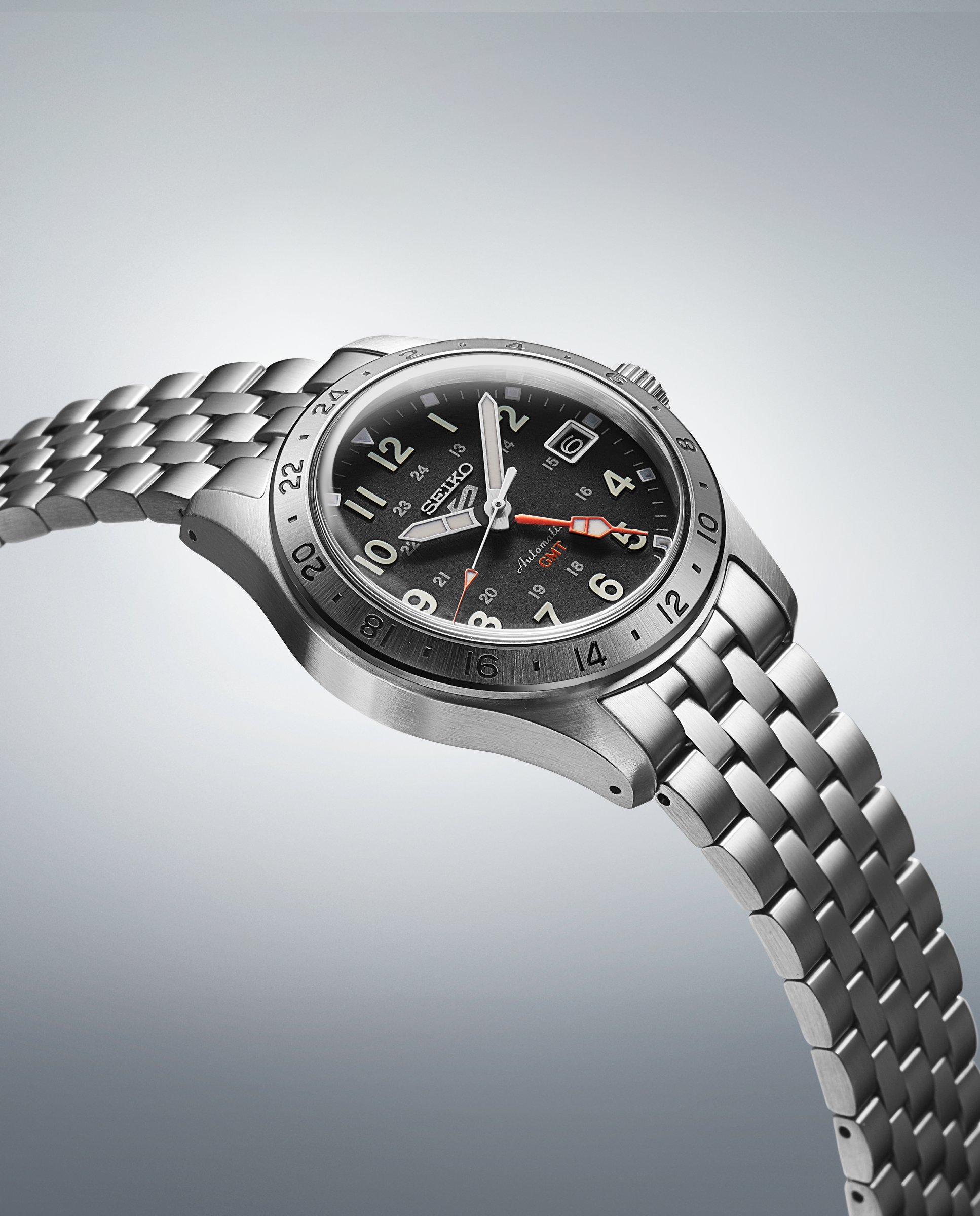 Reloj de hombre 5 sports ssk023k1 automático de acero y correa plateada - Seiko - Plata Plata-5