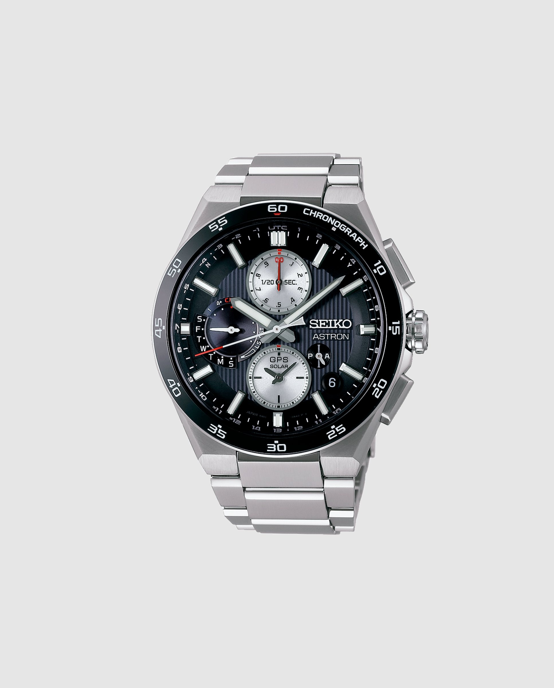 Imagen 0 de Reloj de hombre astron ssh151j1 de titanio y correa plateada Plata