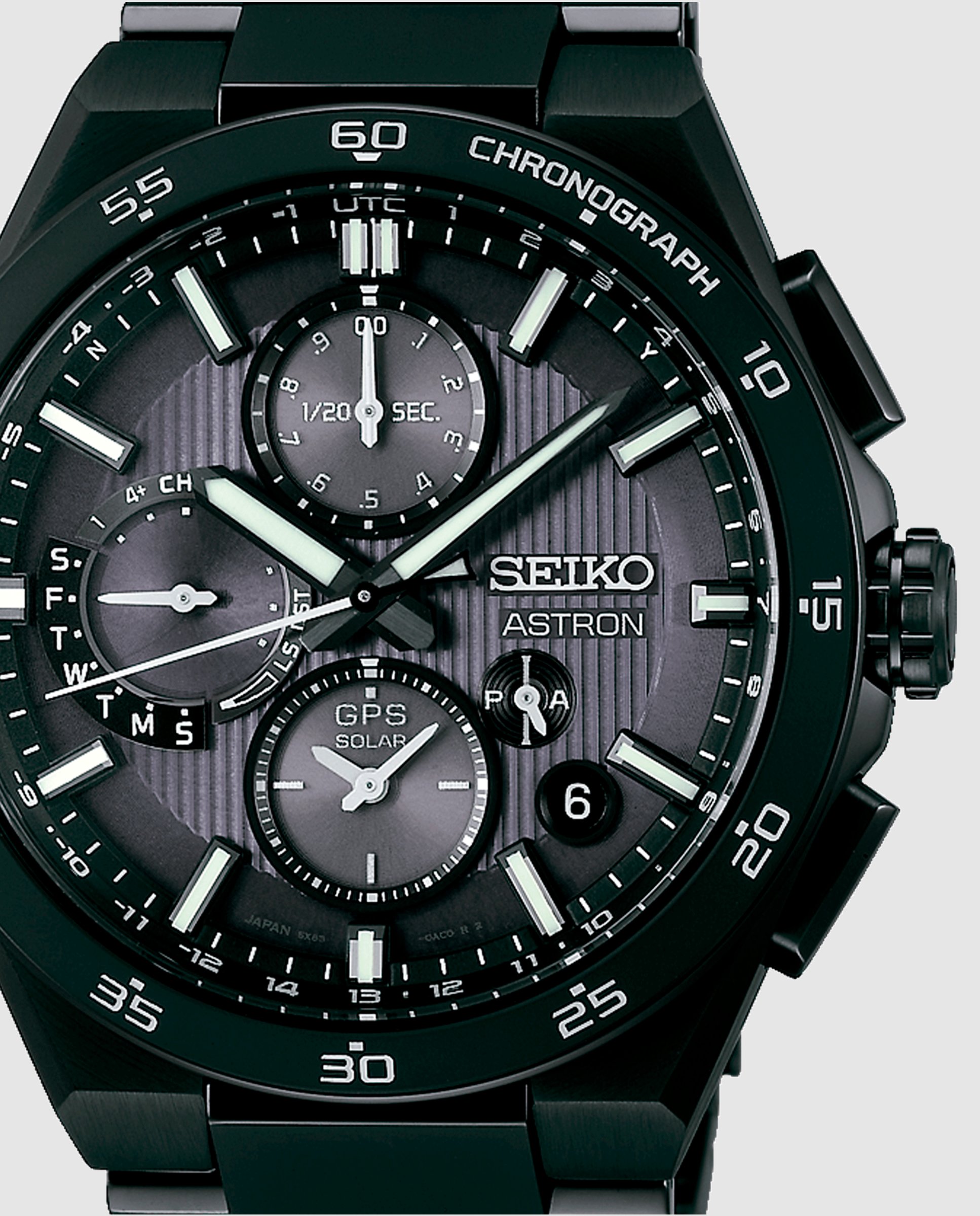 Reloj de hombre astron ssh155j1 de titanio y correa negra - Seiko - Plata Plata-2