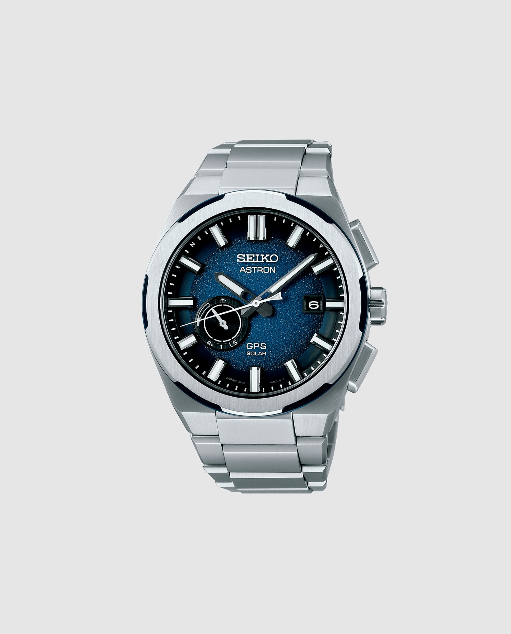 Imagen 0 de Reloj de hombre astron ssj023j1 de titanio y correa plateada Plata