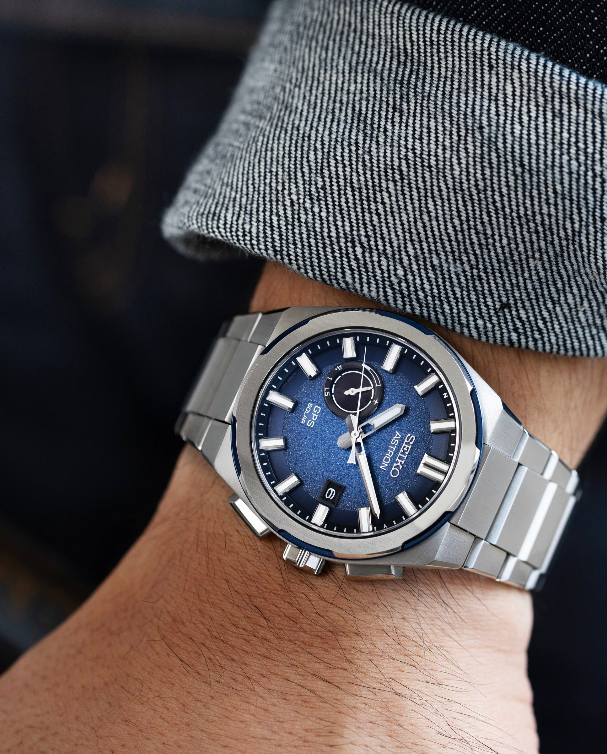 Reloj de hombre astron ssj023j1 de titanio y correa plateada - Seiko - Plata Plata-5