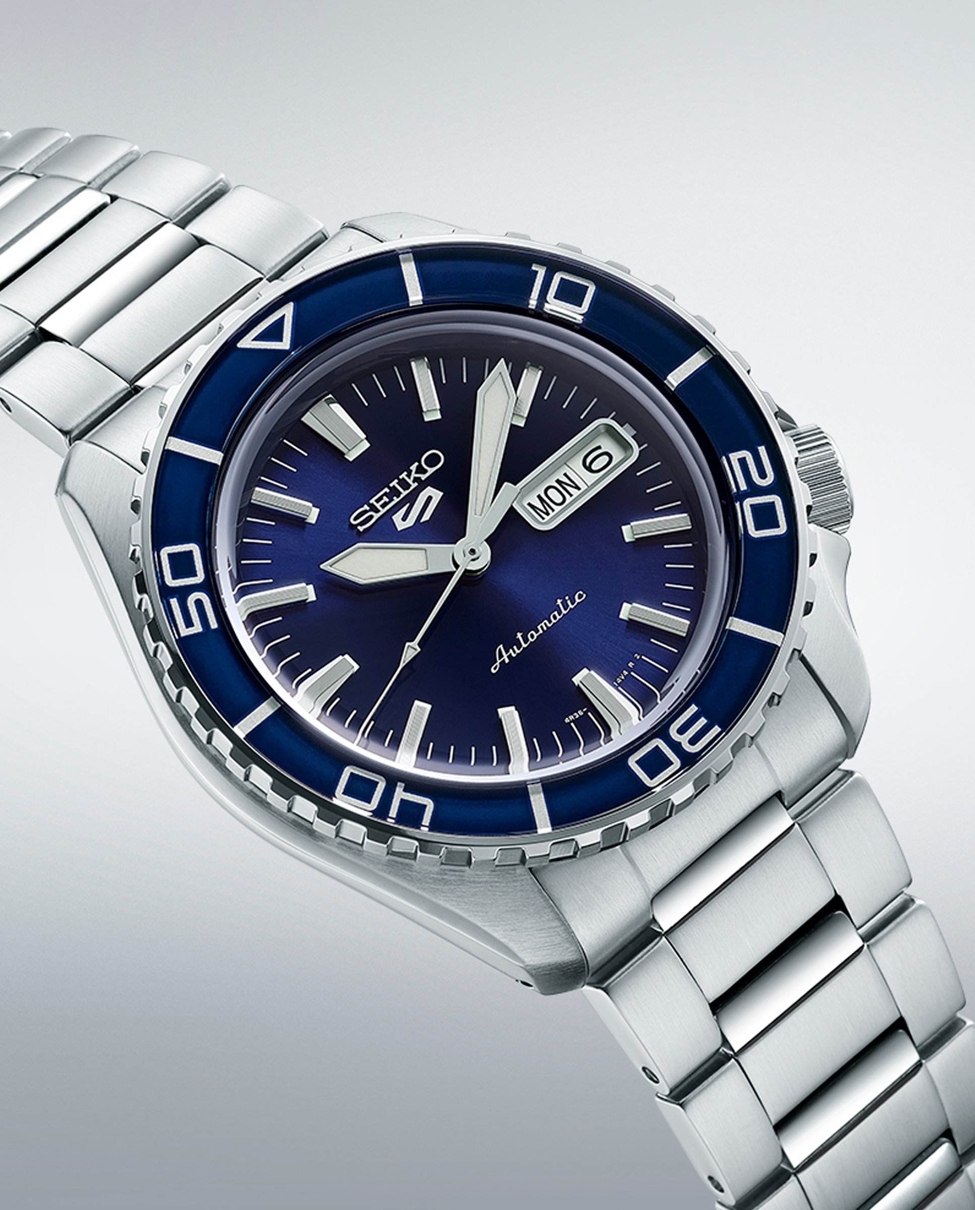 Imagen 3 de Reloj de hombre 5 sports srpk97k1 automático de acero y correa plateada - Plata Plata