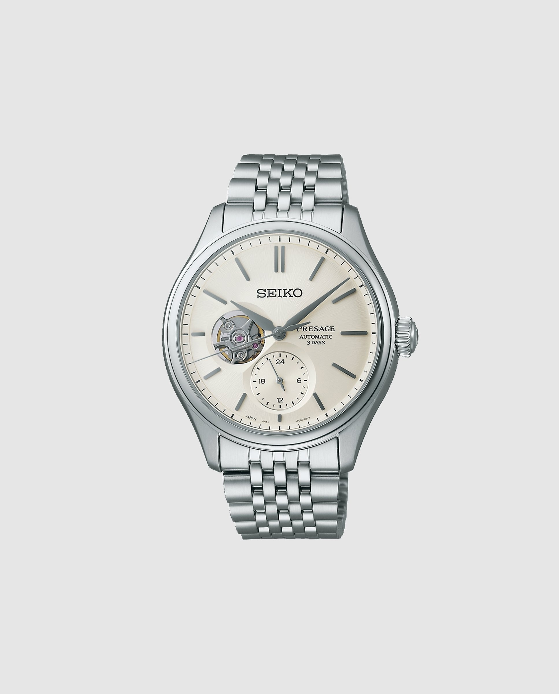 Imagen 0 de Reloj de hombre presage spb469j1 automático de acero y correa plateada Plata