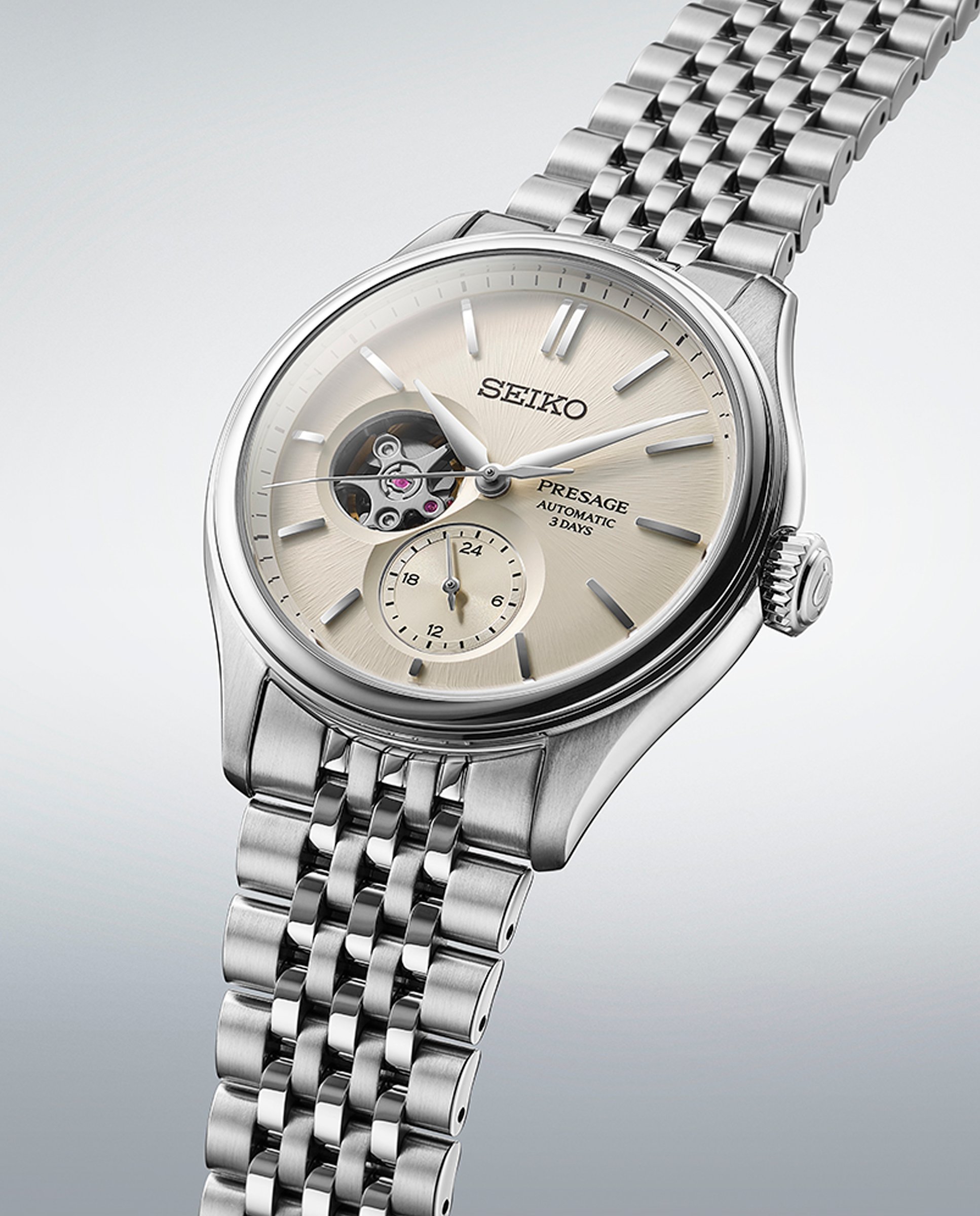 Reloj de hombre presage spb469j1 automático de acero y correa plateada - Seiko - Plata Plata-3