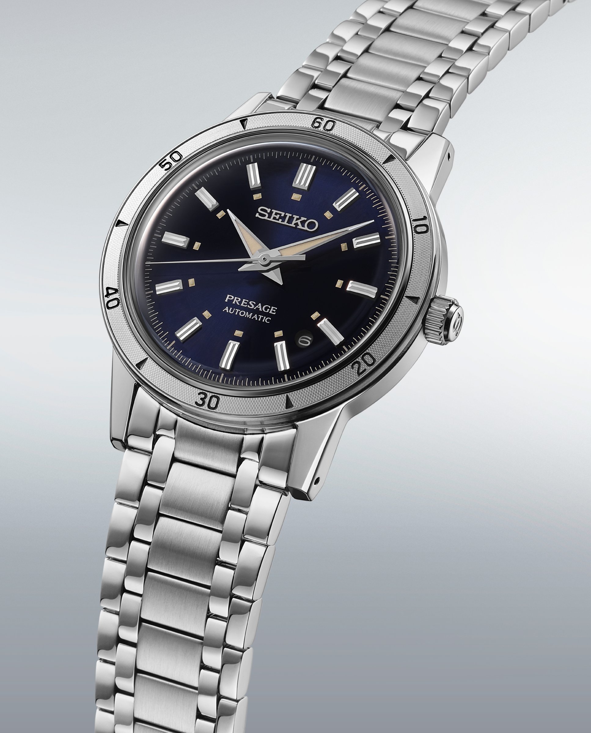 Reloj de hombre presage srpl07j1 automático de acero y correa plateada - Seiko - Plata Plata-3