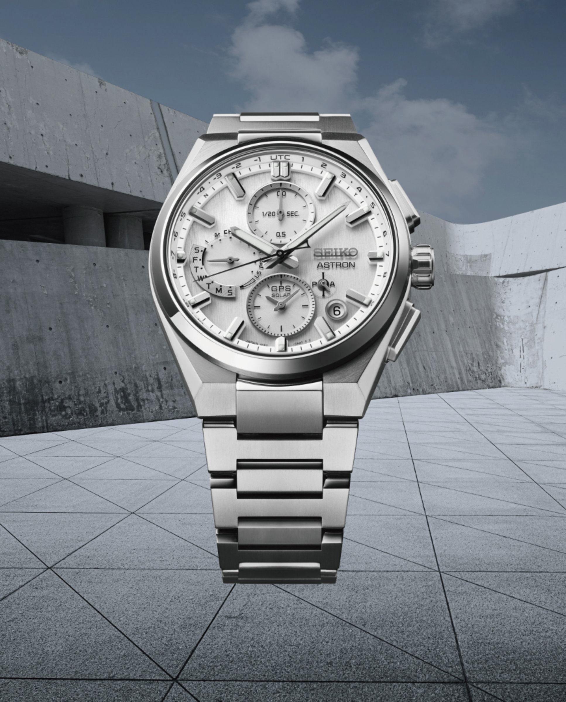 Reloj de hombre astron ssh159j1 de titanio y correa plateada - Seiko - Plata Plata-4