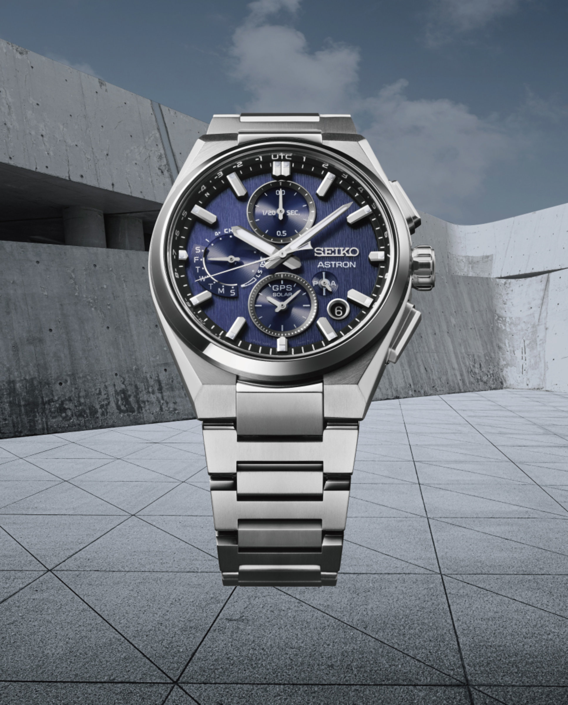Reloj de hombre astron ssh161j1 de titanio y correa plateada - Seiko - Plata Plata-3