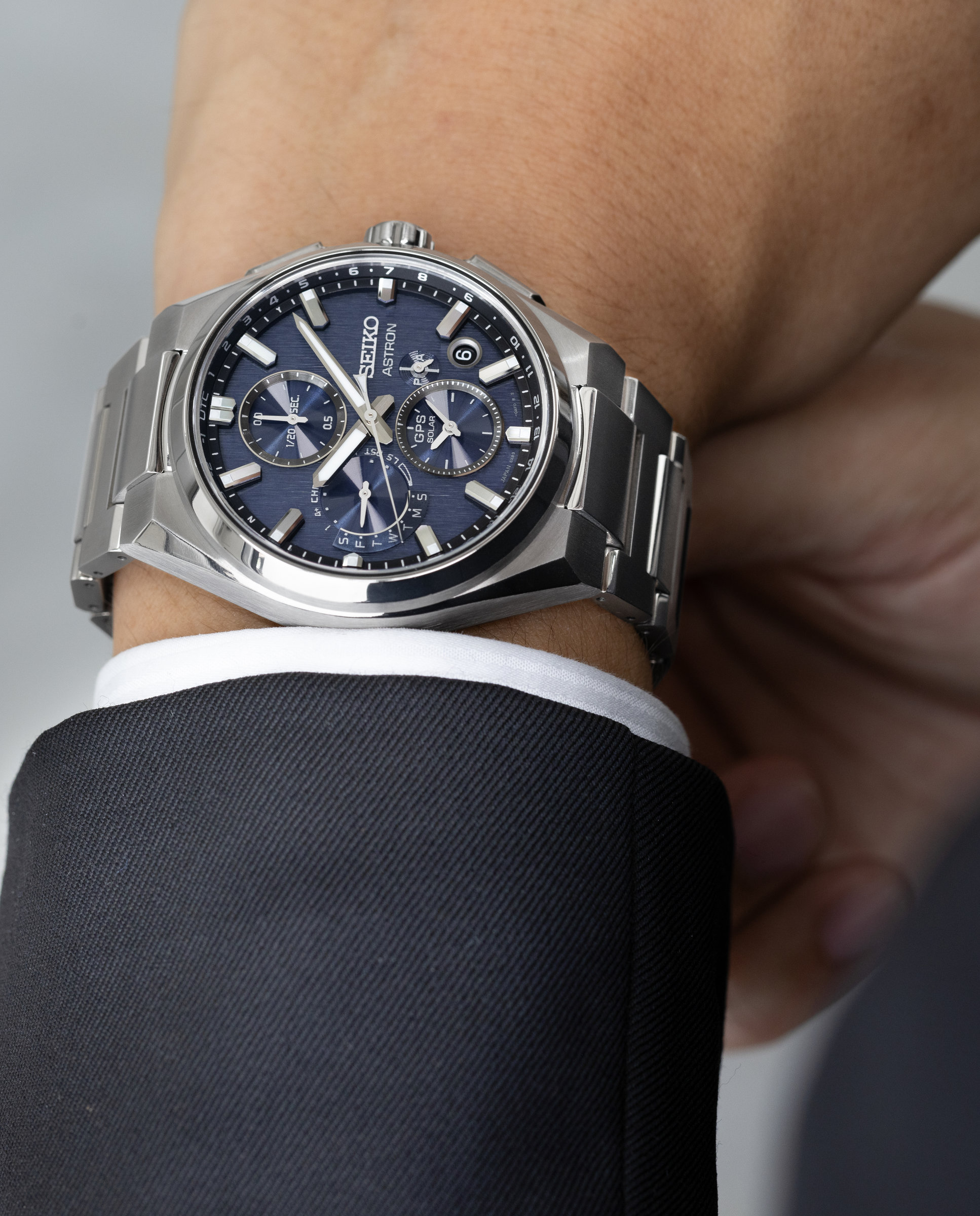 Reloj de hombre astron ssh161j1 de titanio y correa plateada - Seiko - Plata Plata-5