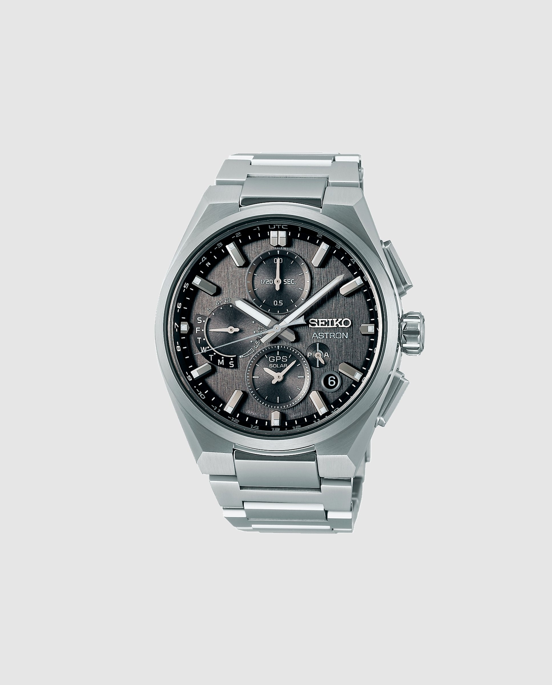 Imagen 0 de Reloj de hombre astron ssh163j1 de titanio y correa plateada Plata