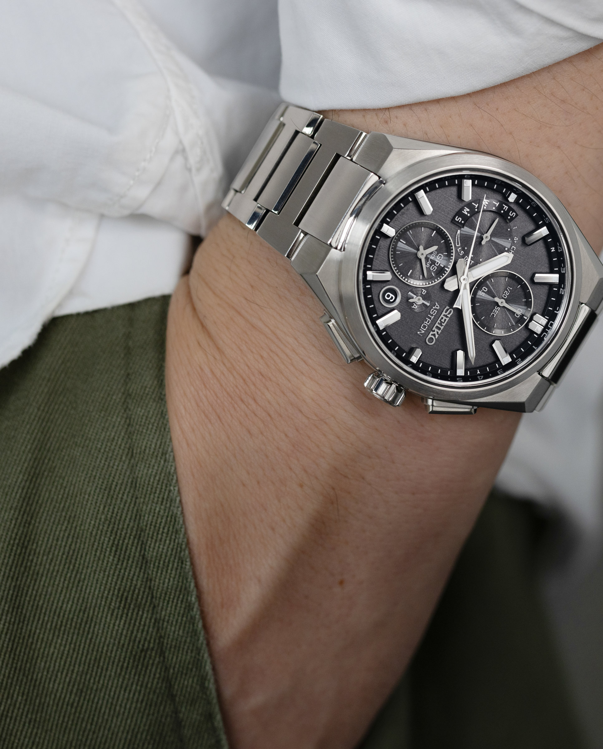 Reloj de hombre astron ssh163j1 de titanio y correa plateada - Seiko - Plata Plata-5