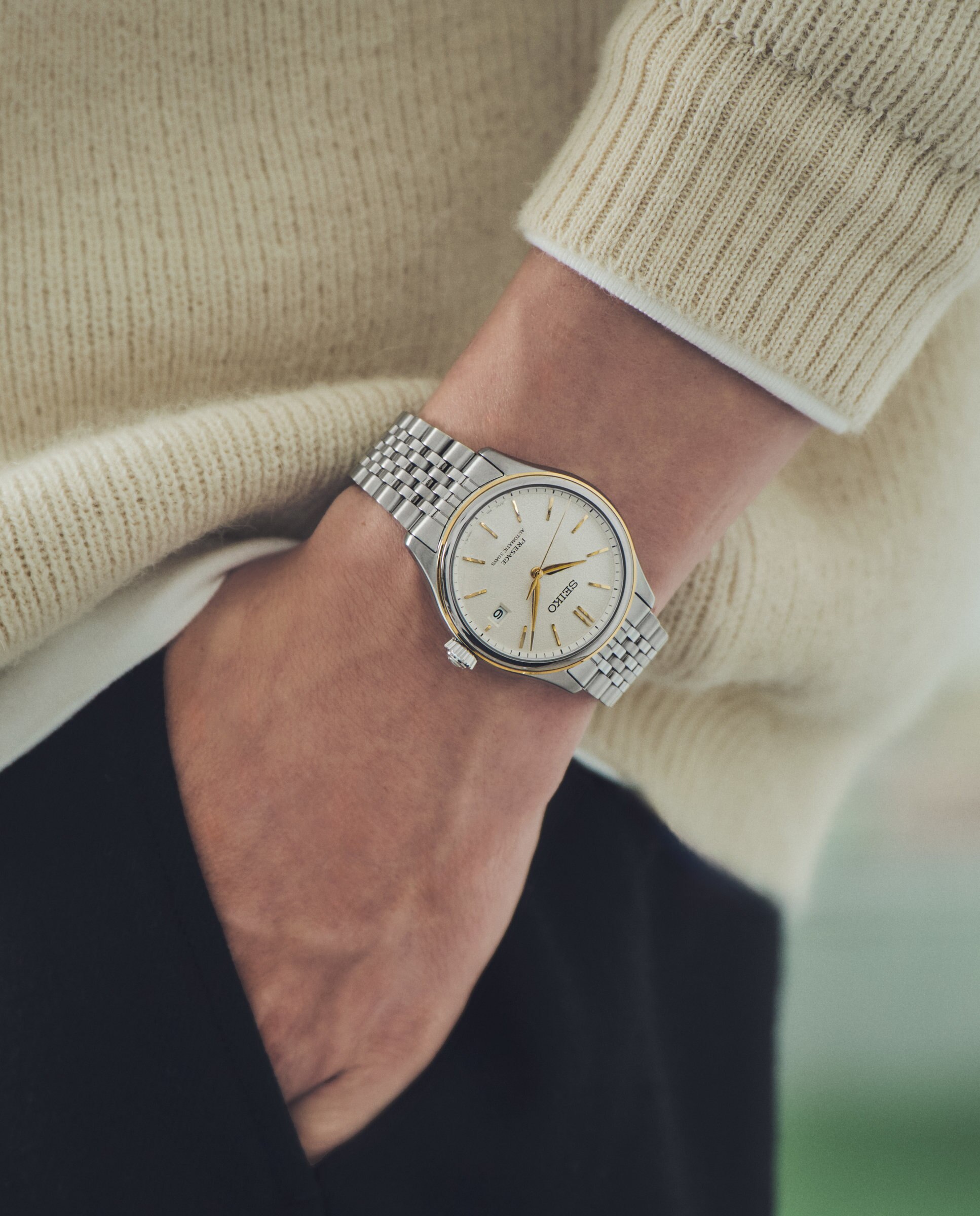 Reloj de hombre presage spb478j1 automático de acero y correa plateada - Seiko - Plata Plata-6