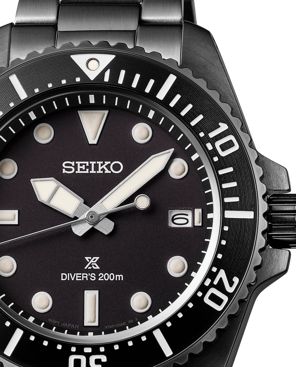 Reloj de hombre Prospex SNE599P1 de acero y correa negra Negro-2