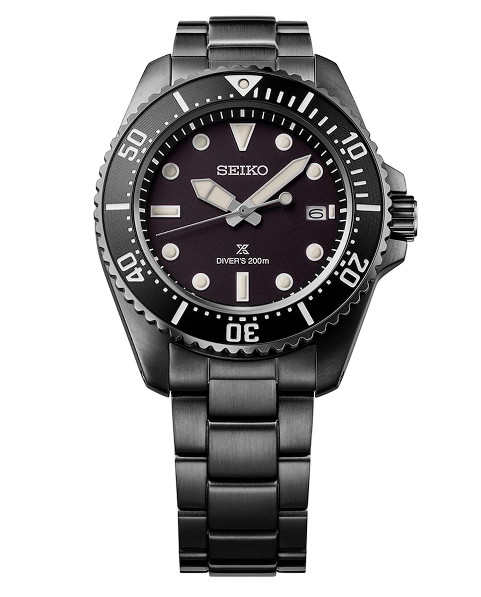 Reloj de hombre Prospex SNE599P1 de acero y correa negra Negro-4