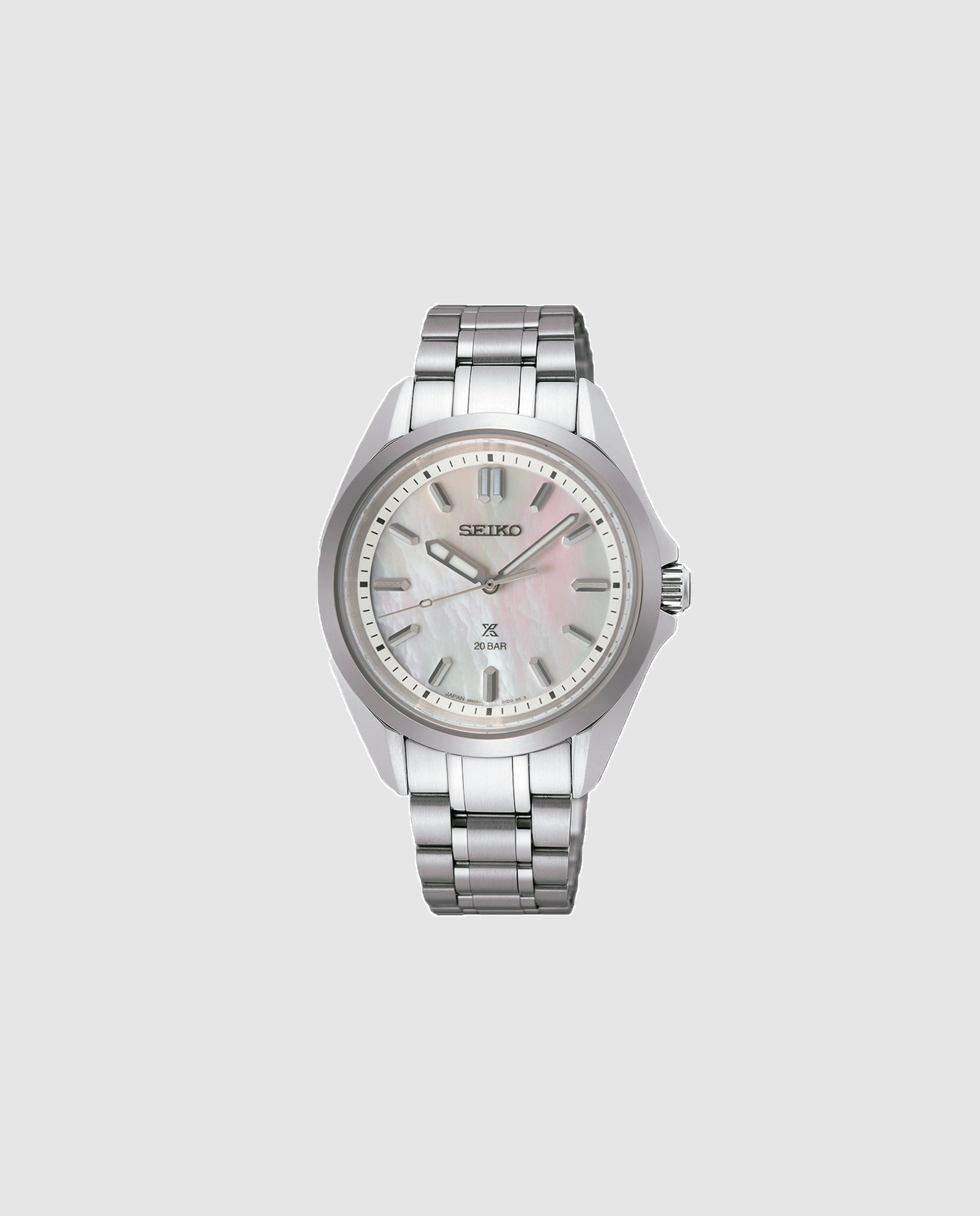 Imagen 0 de Reloj de mujer prospex sur605j1 de acero y correa plateada Plata