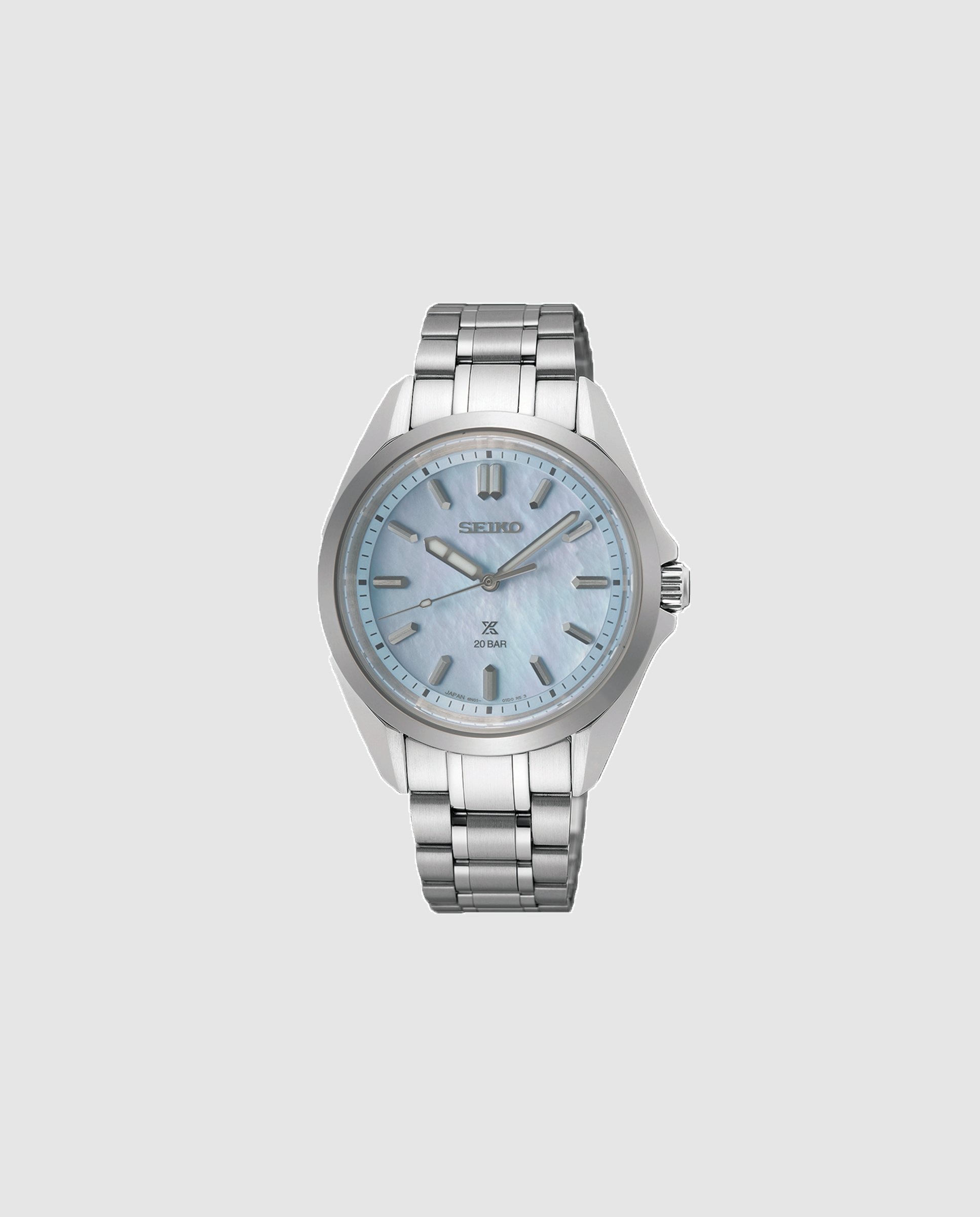 Imagen 0 de Reloj de mujer prospex sur607j1 de acero y correa plateada Plata