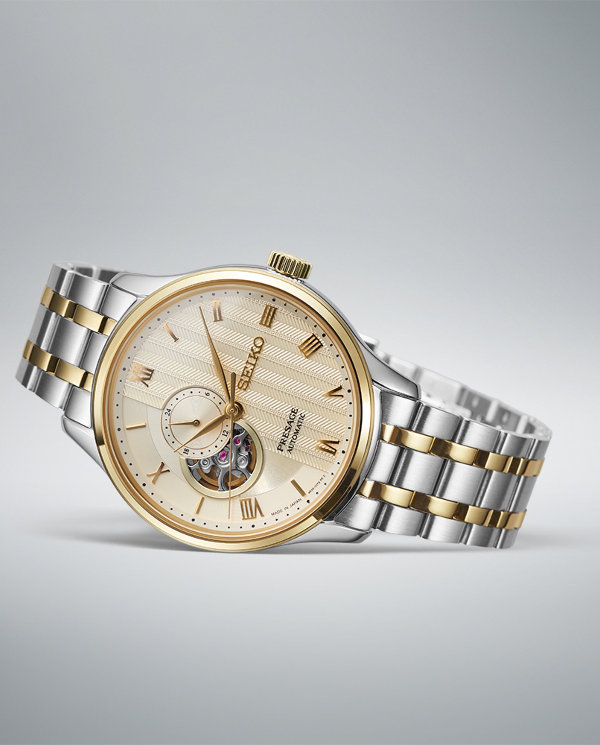 Imagen 4 de Reloj de hombre presage ssa464j1 automático de acero y correa plateada - Seiko - Plata Plata