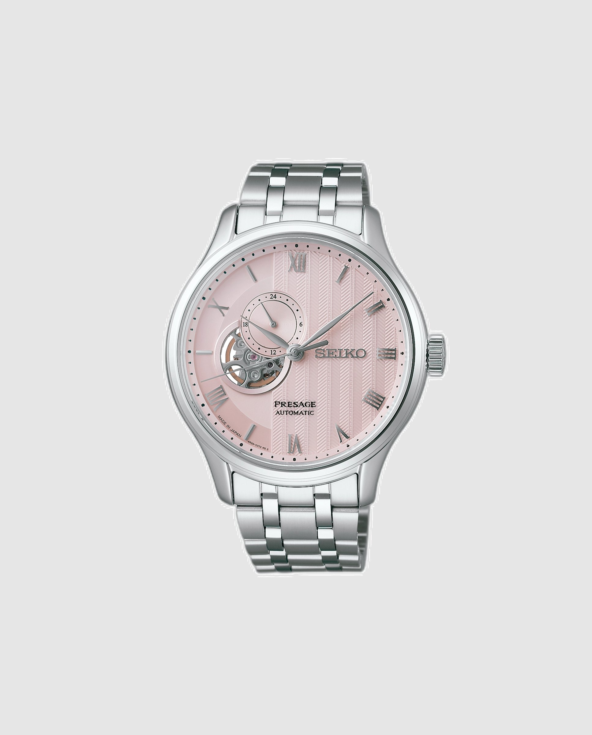 Imagen 0 de Reloj de hombre presage ssa465j1 automático de acero y correa plateada Plata