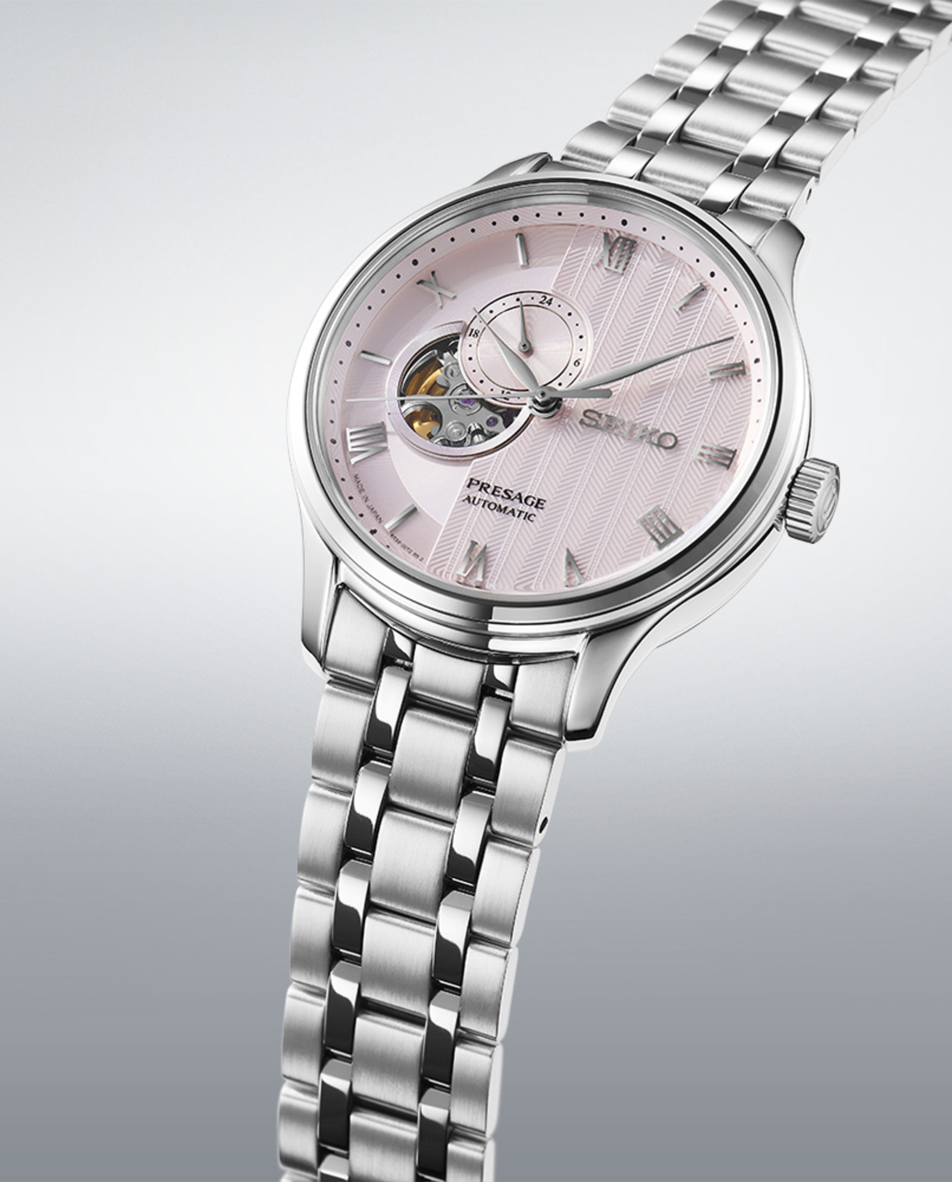 Reloj de hombre presage ssa465j1 automático de acero y correa plateada - Seiko - Plata Plata-3