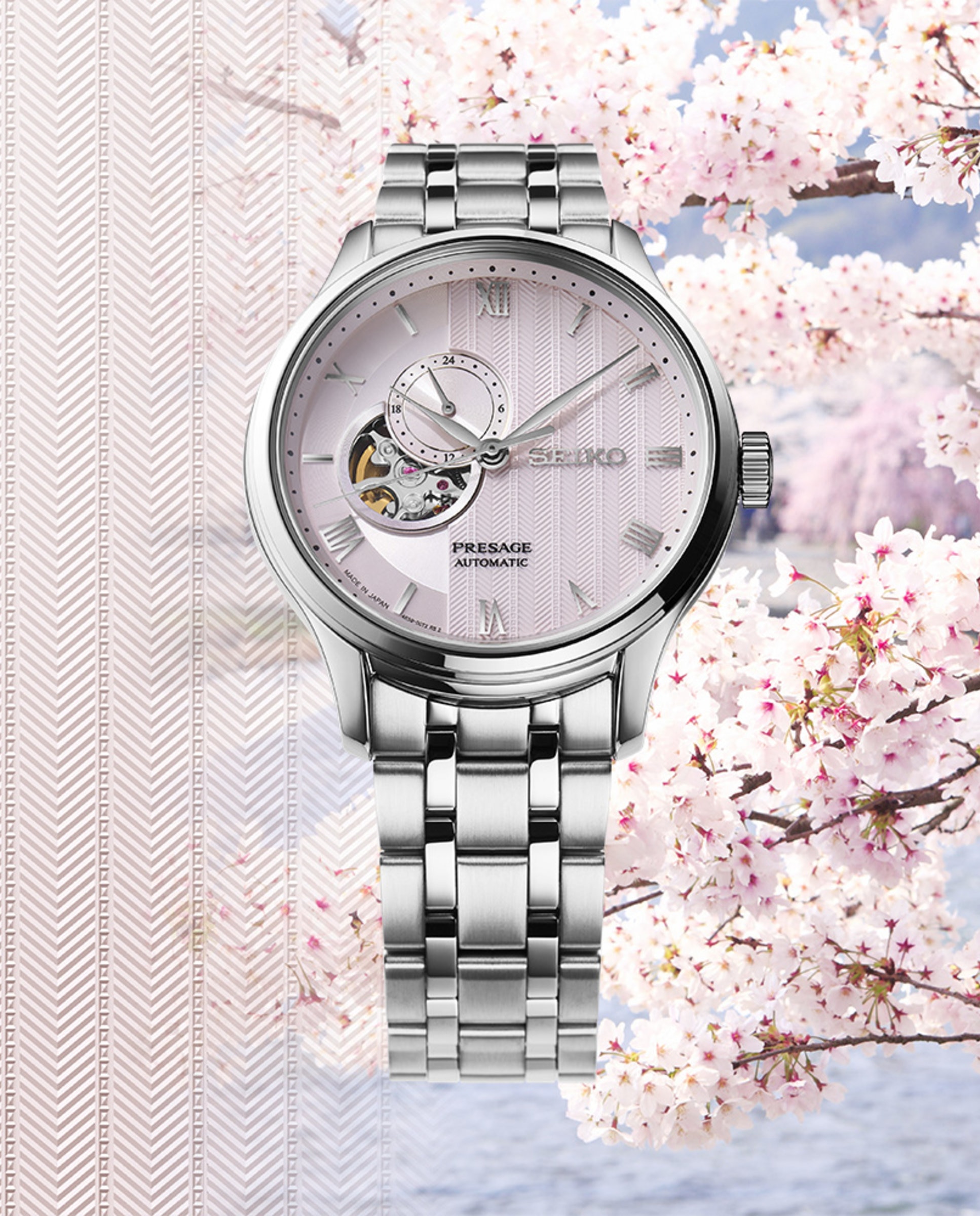 Reloj de hombre presage ssa465j1 automático de acero y correa plateada - Seiko - Plata Plata-5