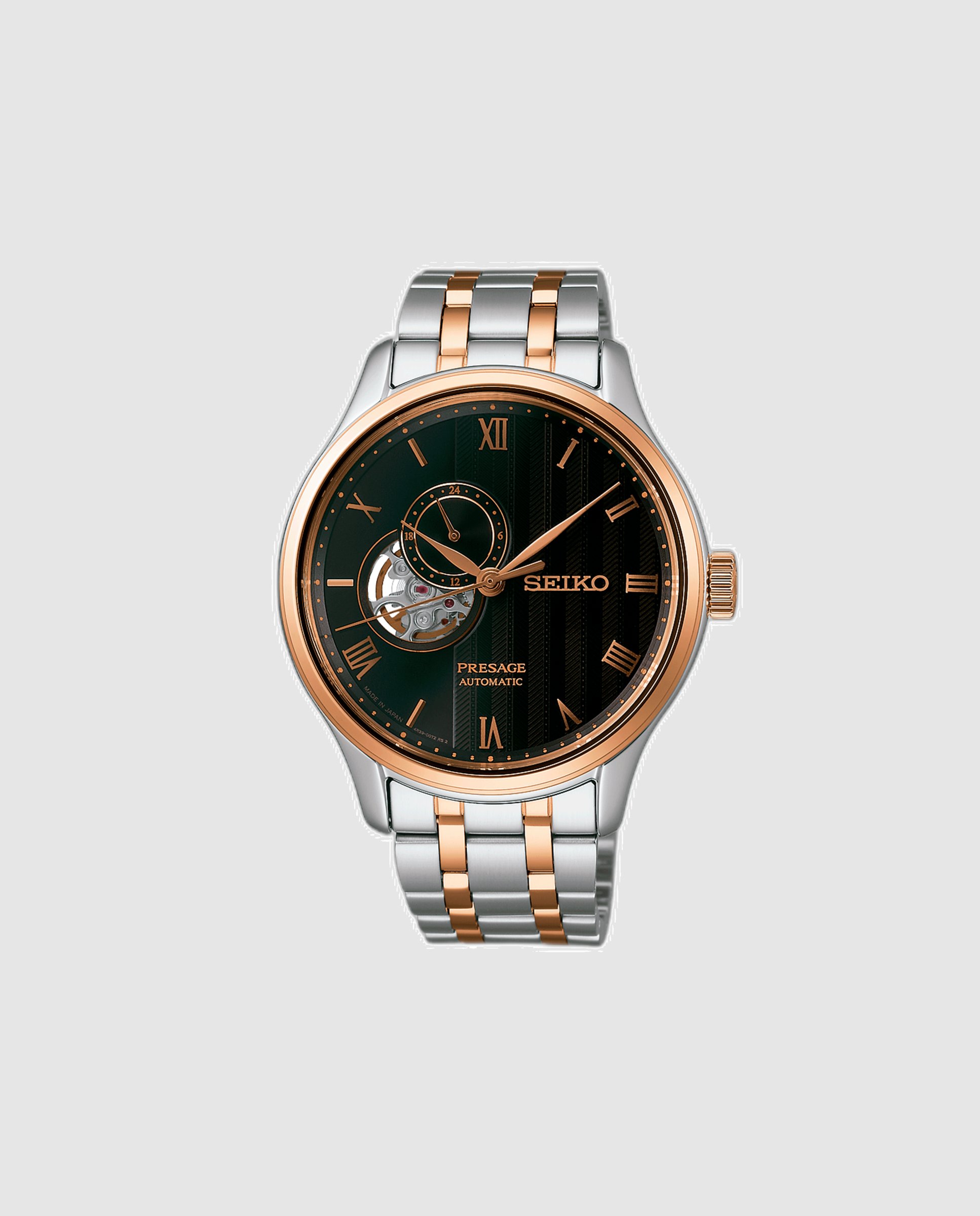 Imagen 0 de Reloj de hombre presage ssa466j1 automático de acero y correa plateada Plata