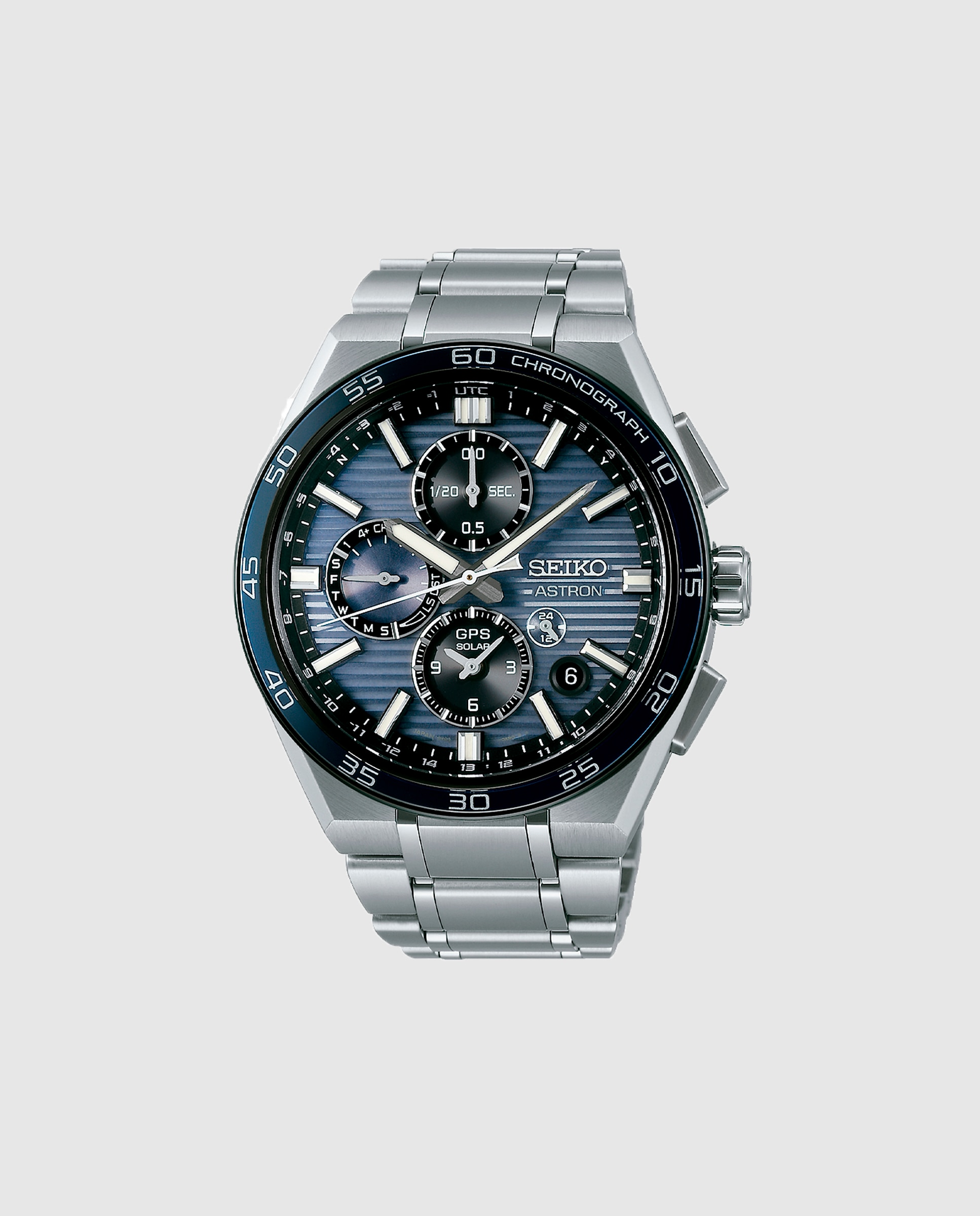 Imagen 0 de Reloj de hombre astron ssh175j1 de titanio y correa plateada Plata