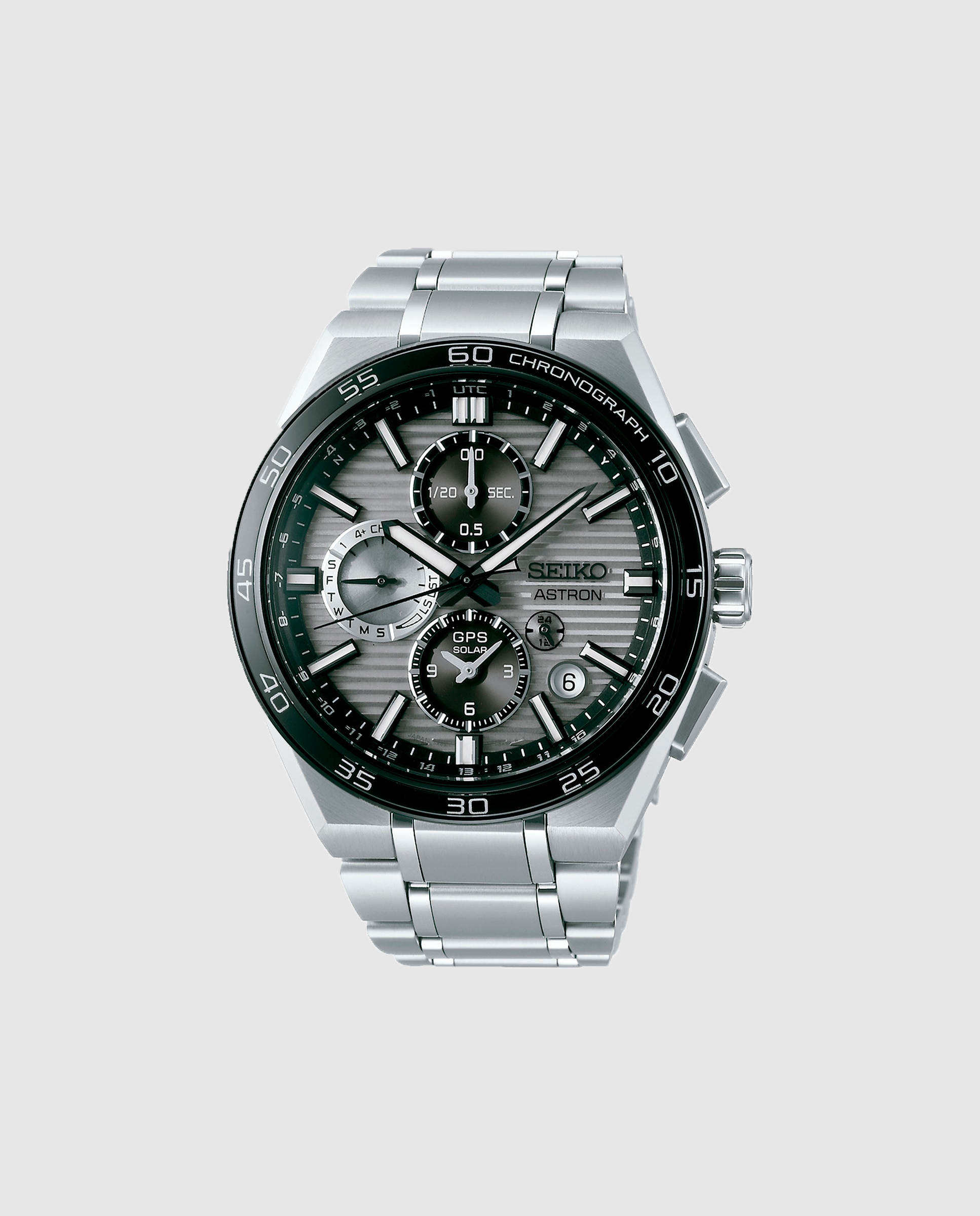 Imagen 0 de Reloj de hombre astron ssh177j1 de titanio y correa plateada Plata
