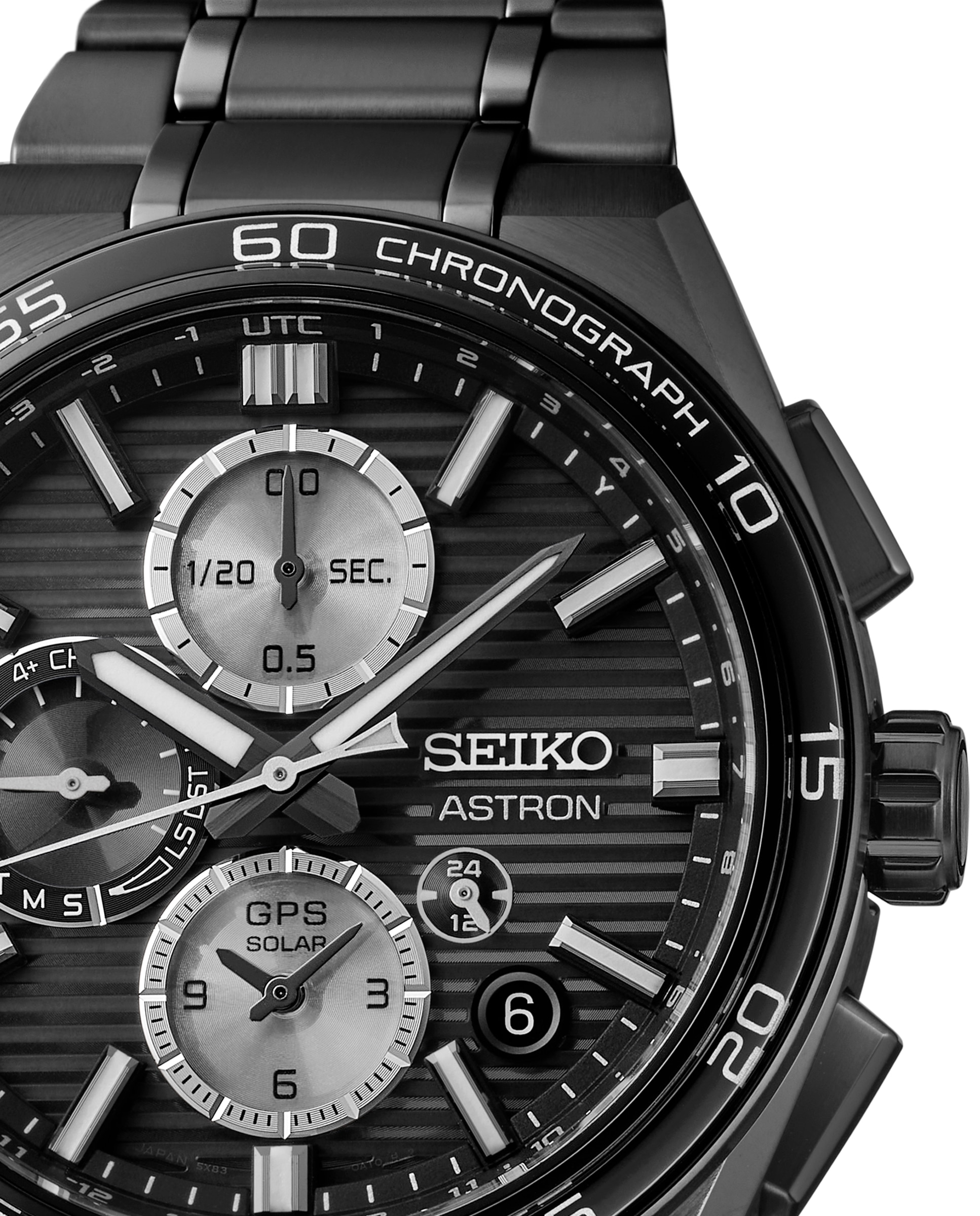Reloj de hombre astron ssh179j1 de titanio y correa negra - Seiko - Negro Negro-2