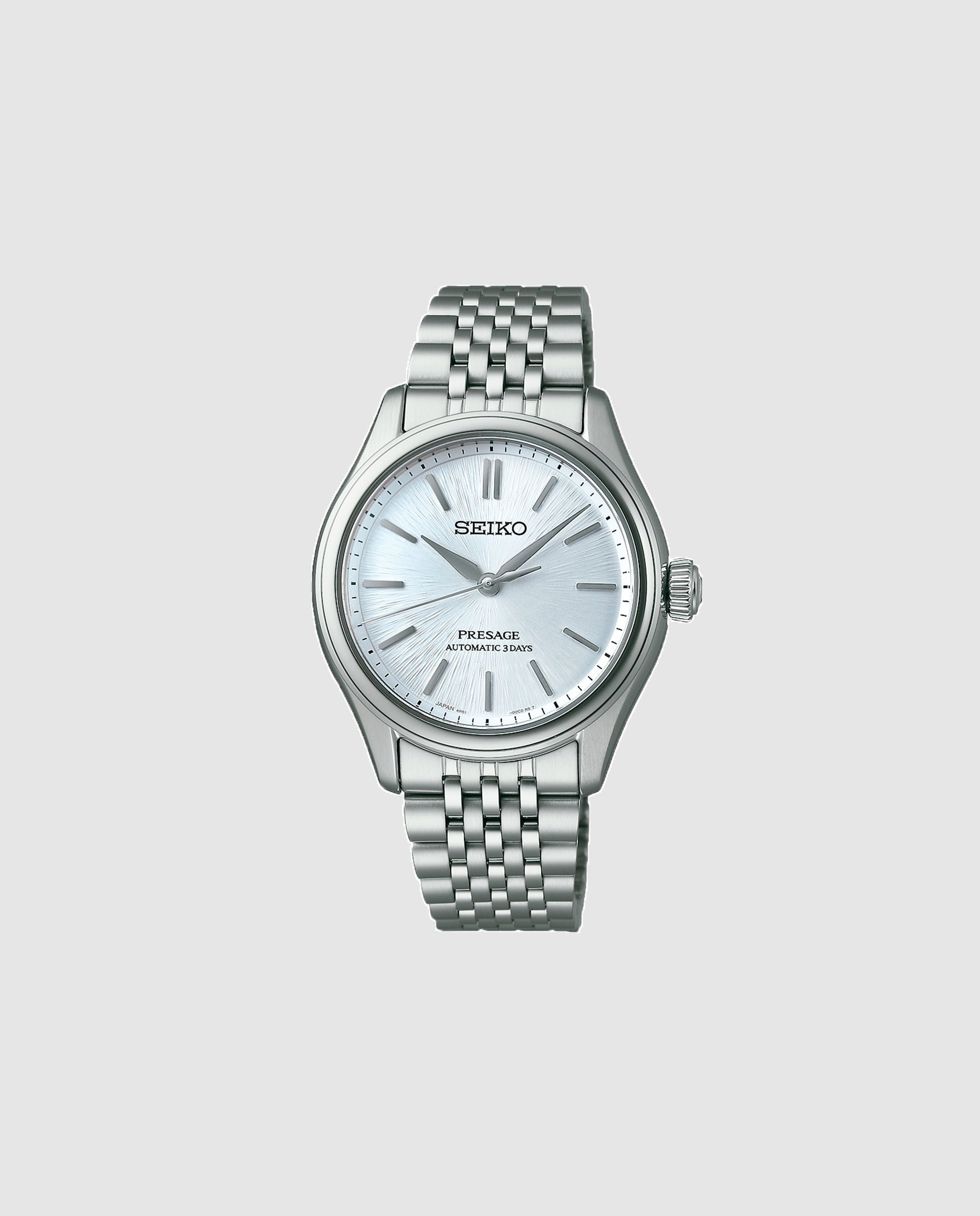 Imagen 0 de Reloj unisex presage spb521j1 automático de acero y correa plateada Plata