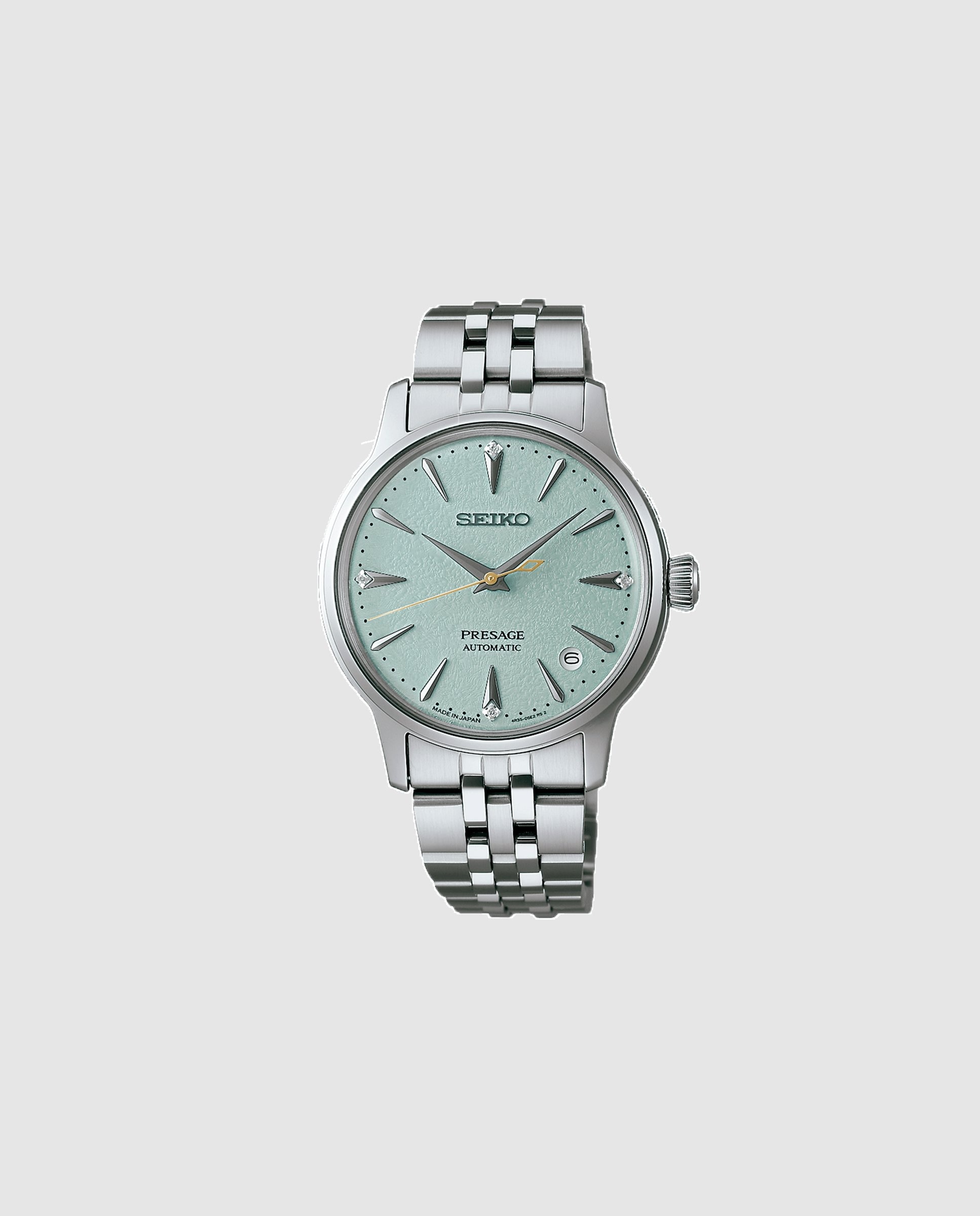 Imagen 0 de Reloj de mujer presage srpl63j1 automático de acero y correa plateada Plata