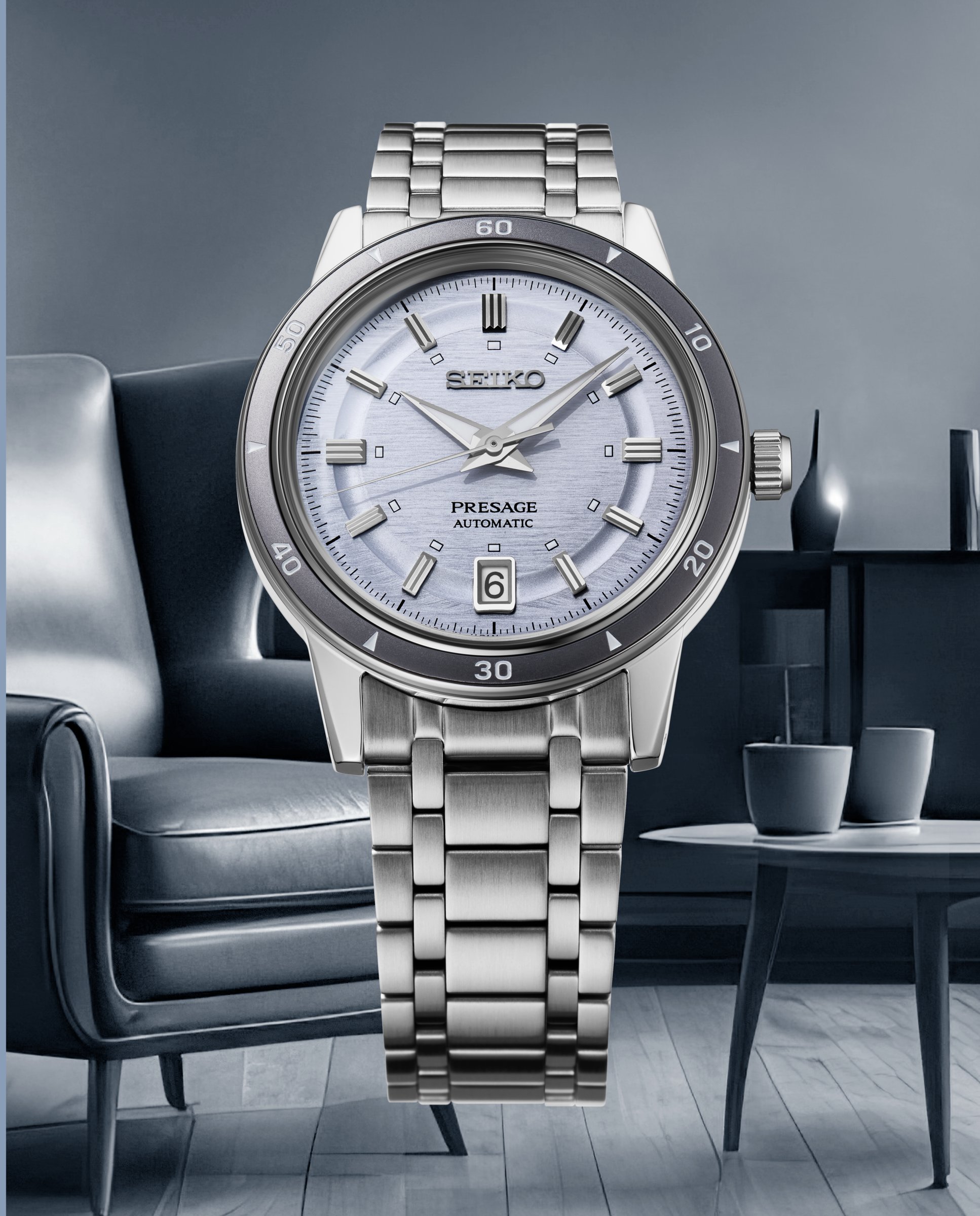 Imagen 4 de Reloj de hombre presage srpl73j1 automático de acero y correa plateada - Seiko - Plata Plata