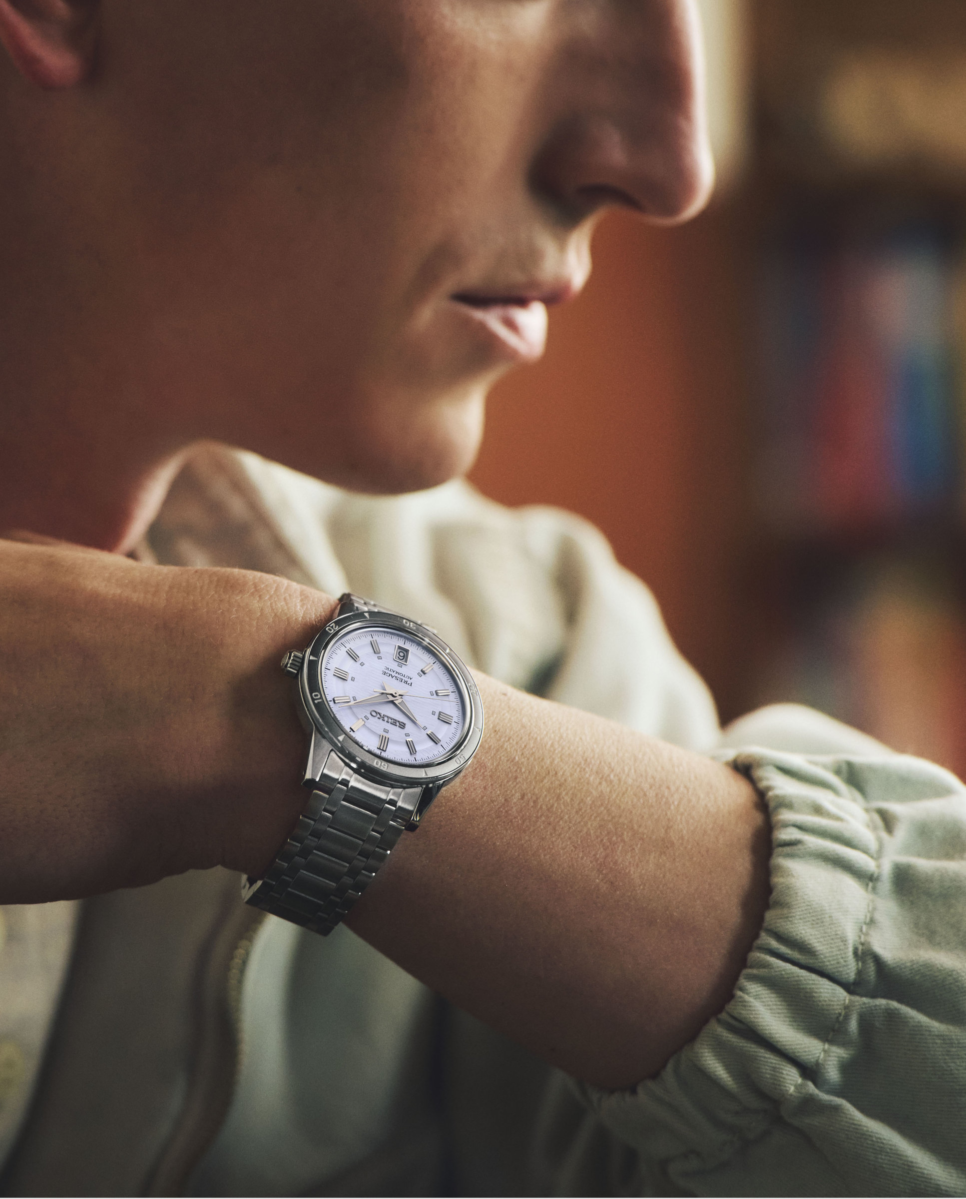 Imagen 5 de Reloj de hombre presage srpl73j1 automático de acero y correa plateada - Seiko - Plata Plata