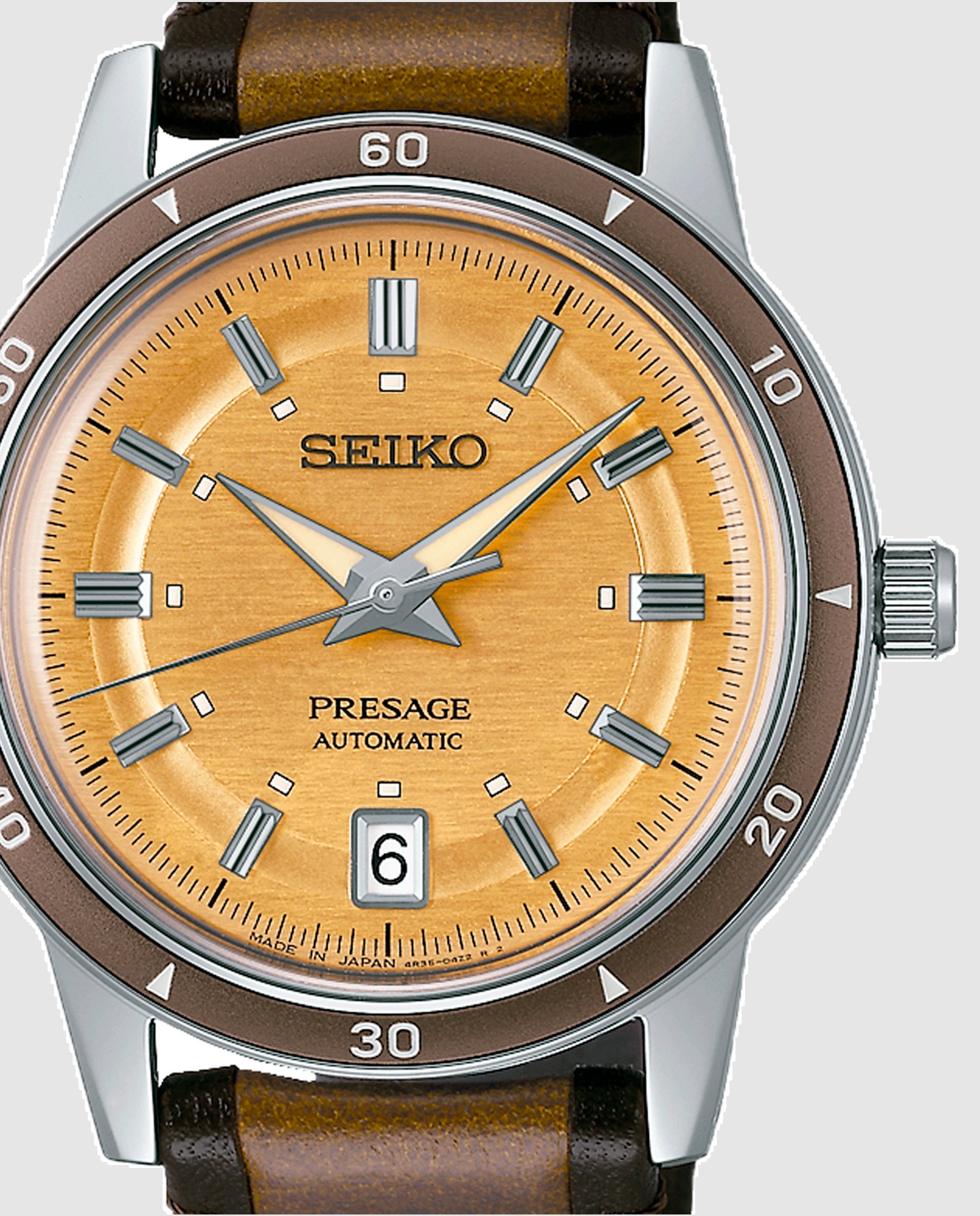 Reloj de hombre presage srpl75j1 automático de piel y correa - Seiko - Marrón Marrón-2