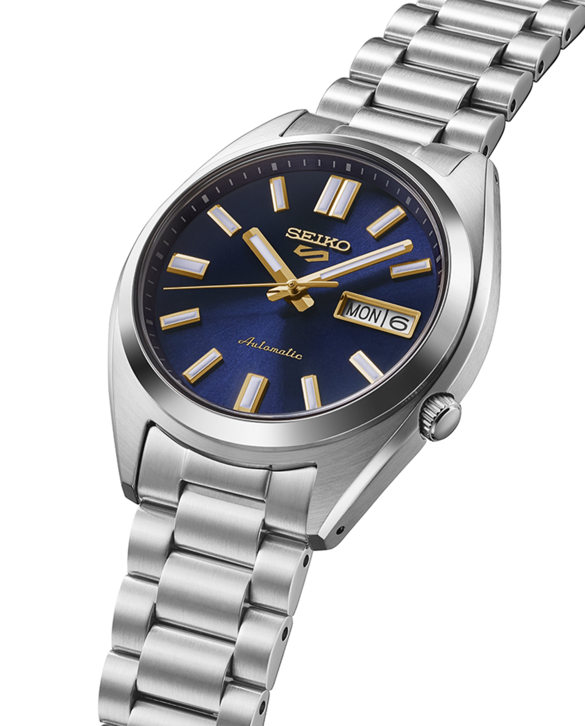 Reloj de hombre 5 sports srpl55k1 automático de acero y correa plateada - Seiko - Plata Plata-3