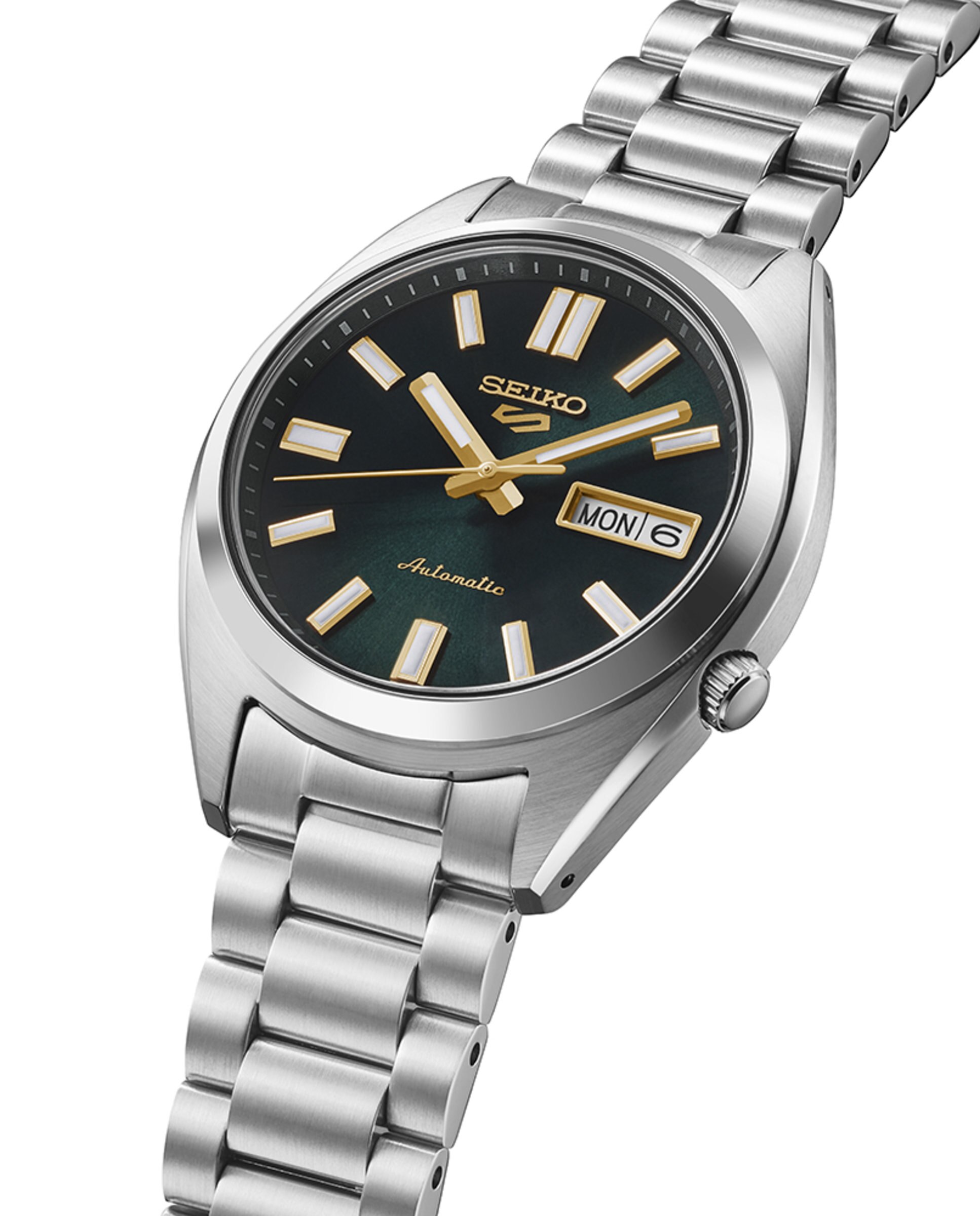 Reloj de hombre 5 sports srpl57k1 automático de acero y correa plateada - Seiko - Plata Plata-3