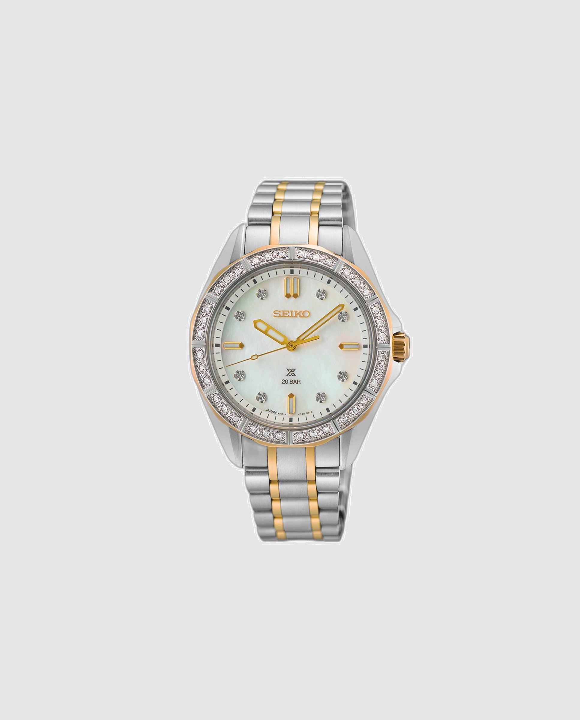 Imagen 1 de Reloj de mujer prospex sur622j1 de acero y correa plateada Plata