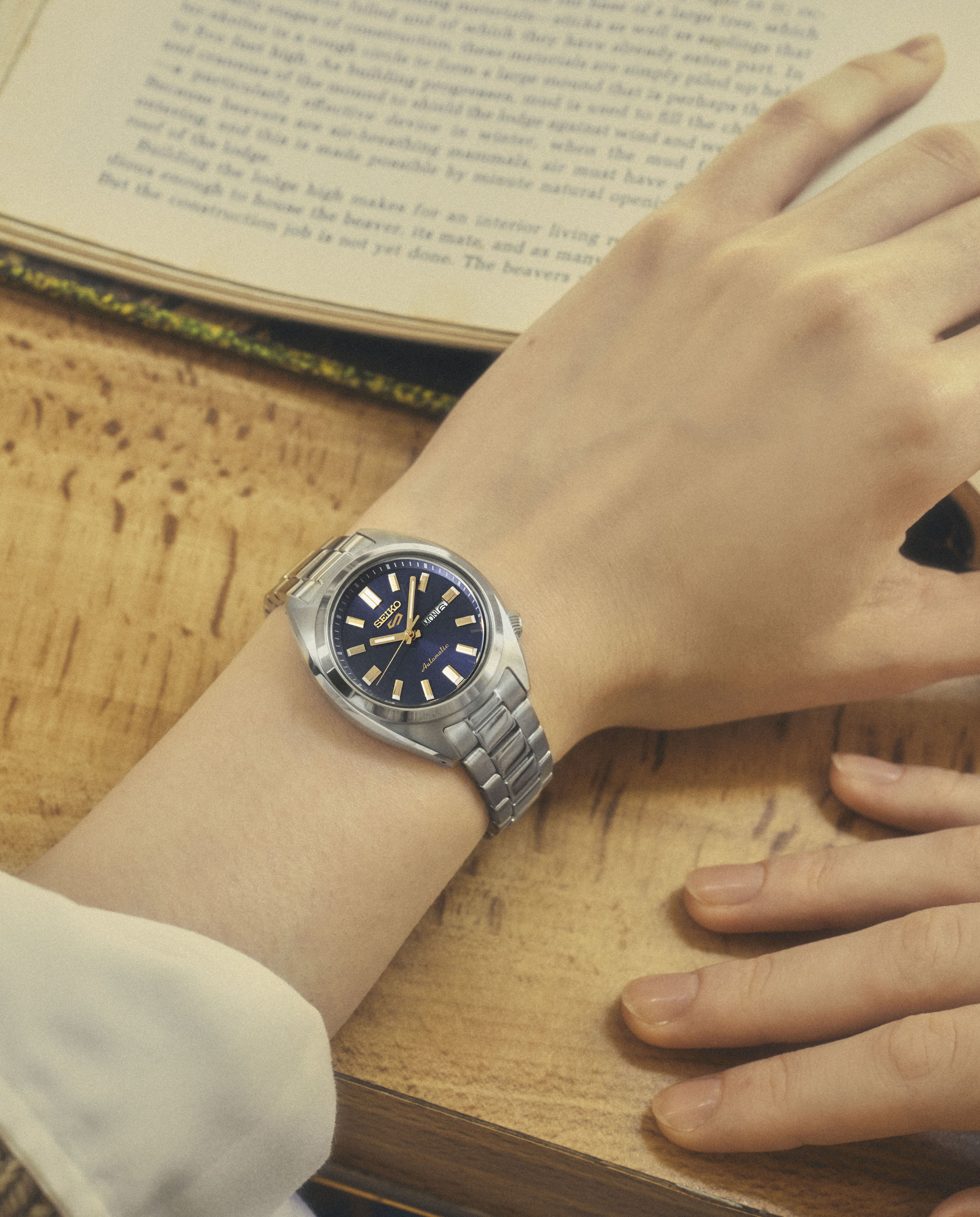Reloj de mujer 5 sports sre021k1 automático de acero y correa plateada - Seiko - Plata Plata-4