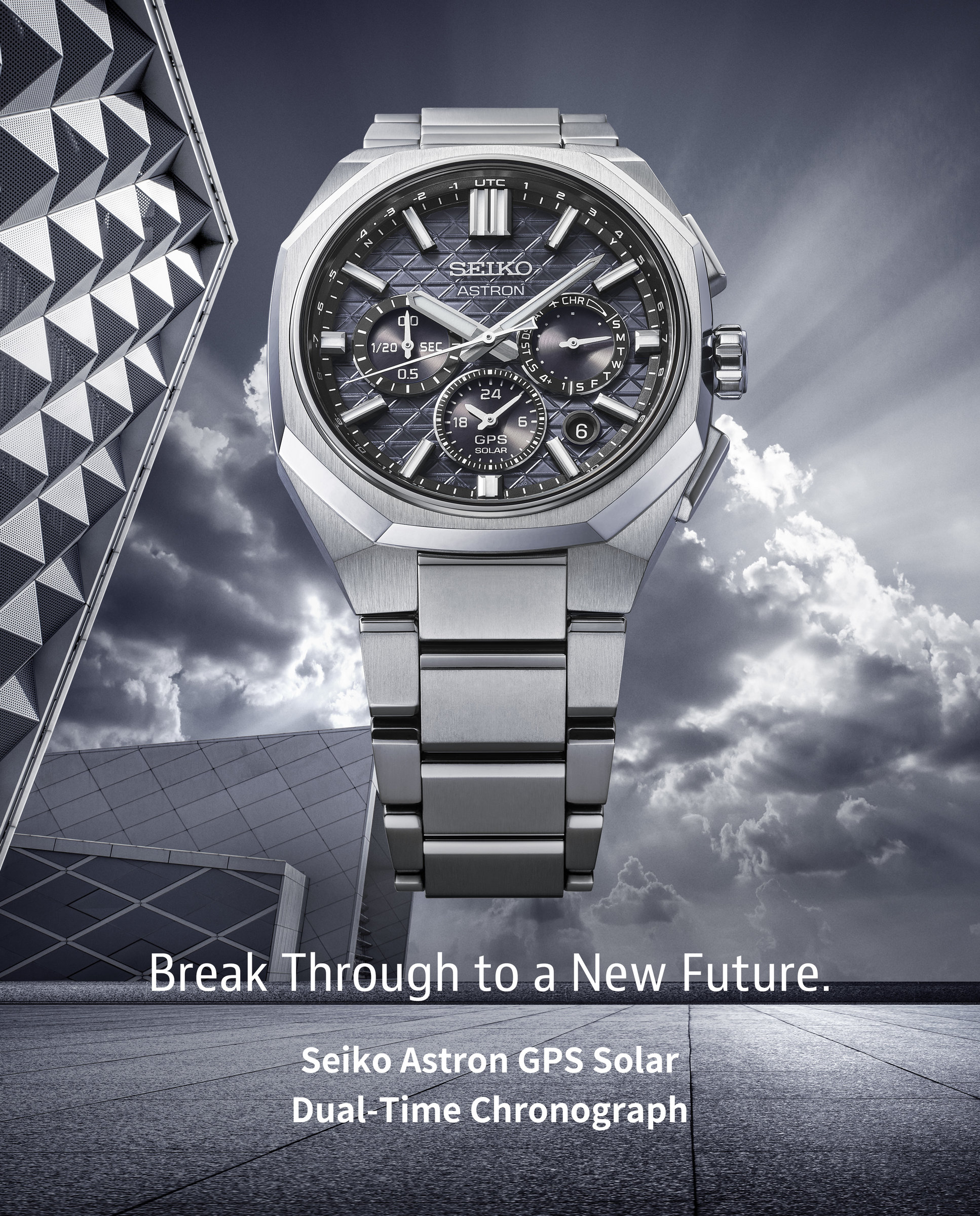 Reloj de hombre astron hab002j1 de titanio y correa plateada - Seiko - Plata Plata-6