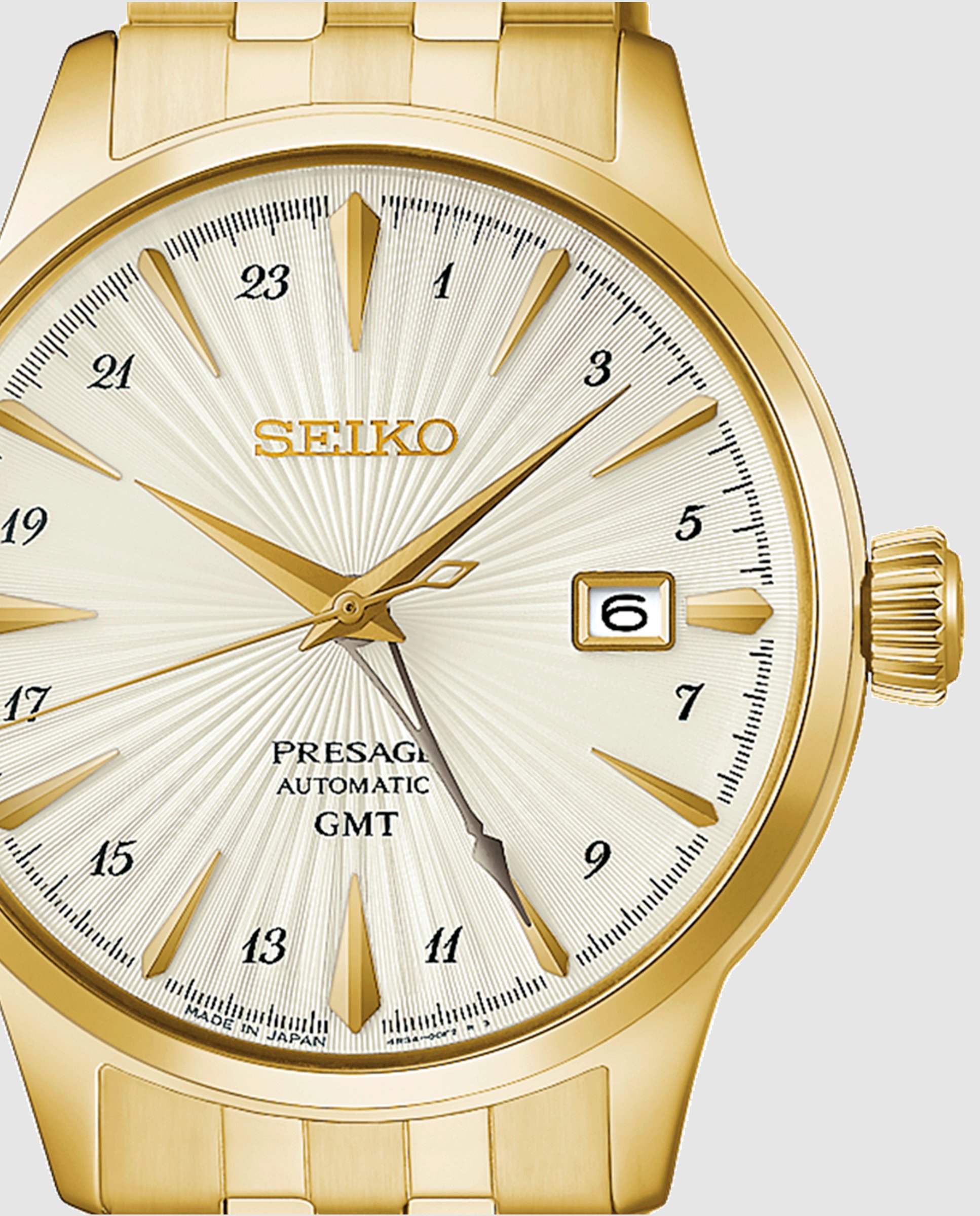 Reloj de hombre presage hcb004j1 automático de acero y correa dorada - Seiko - Oro Oro-2