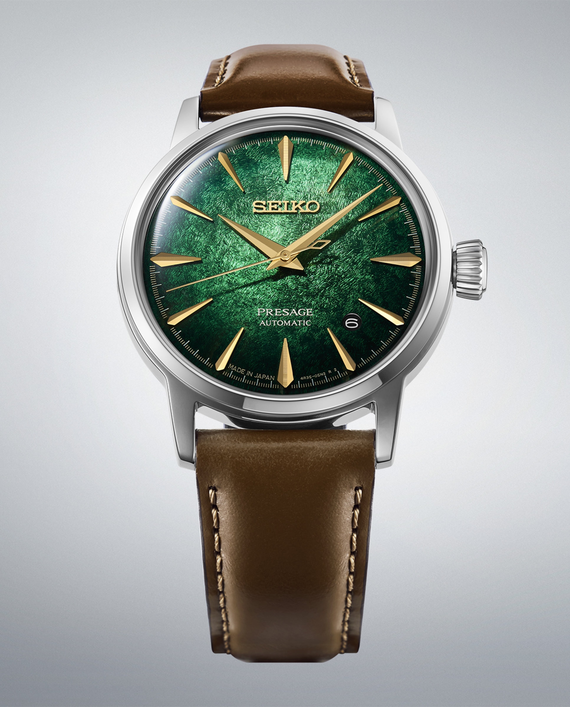 Reloj de hombre presage hcb002j1 automático de piel y correa - Seiko - Marrón Marrón-3