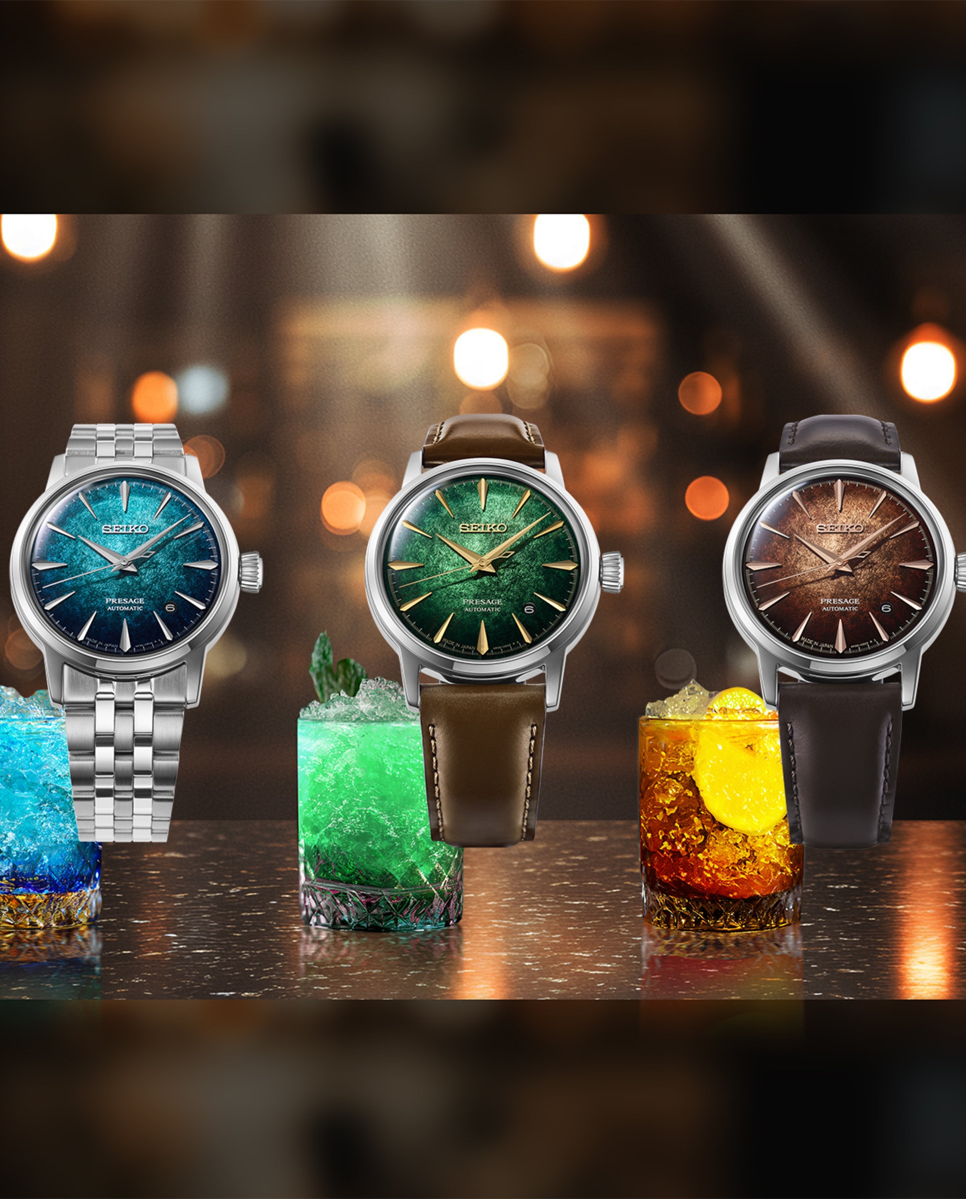 Reloj de hombre presage hcb002j1 automático de piel y correa - Seiko - Marrón Marrón-4