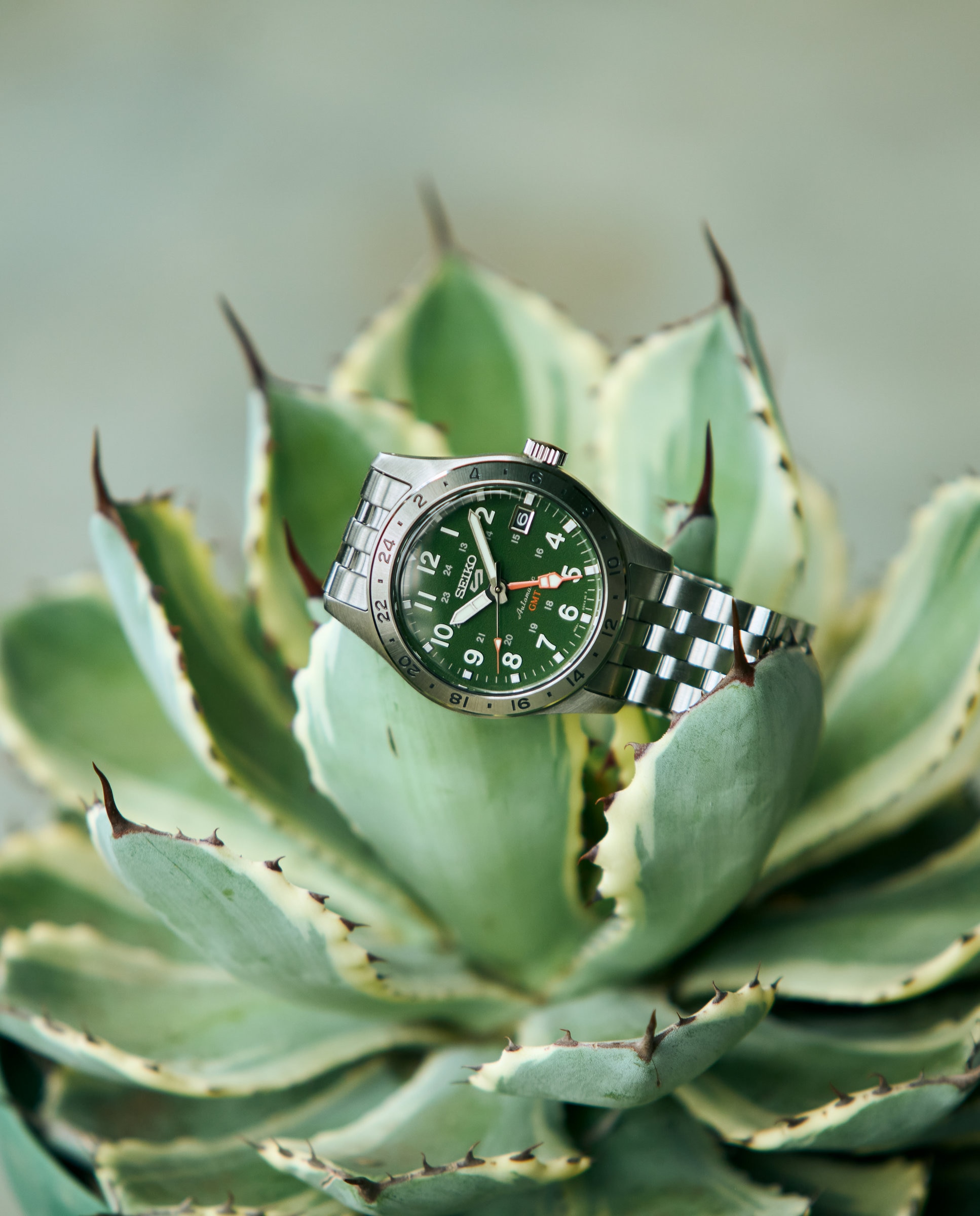 Reloj de hombre 5 sports hdb001k1 automático de acero y correa plateada - Seiko - Plata Plata-4