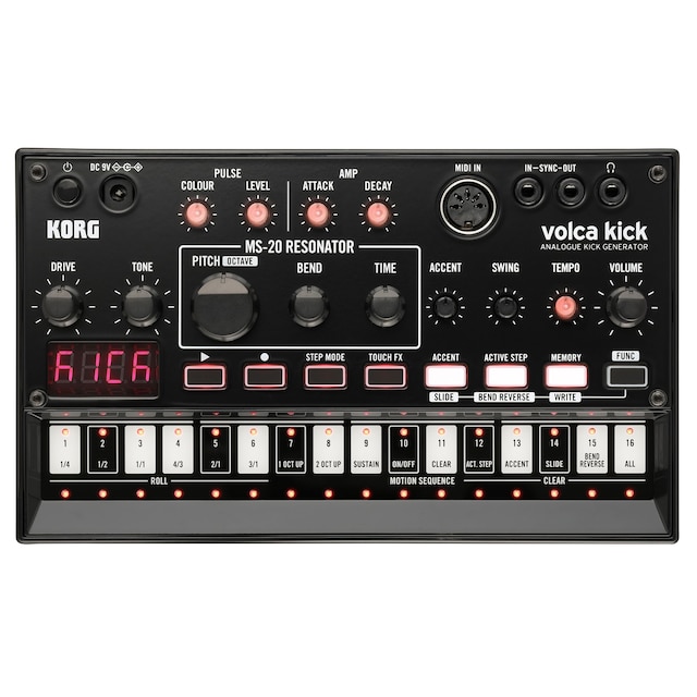 Korg Volca Beats juego negro sintetizador kick