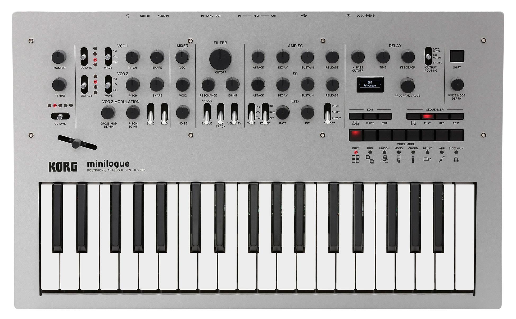 Imagen 0 de Sintetizador Korg MINILOGUE Plata