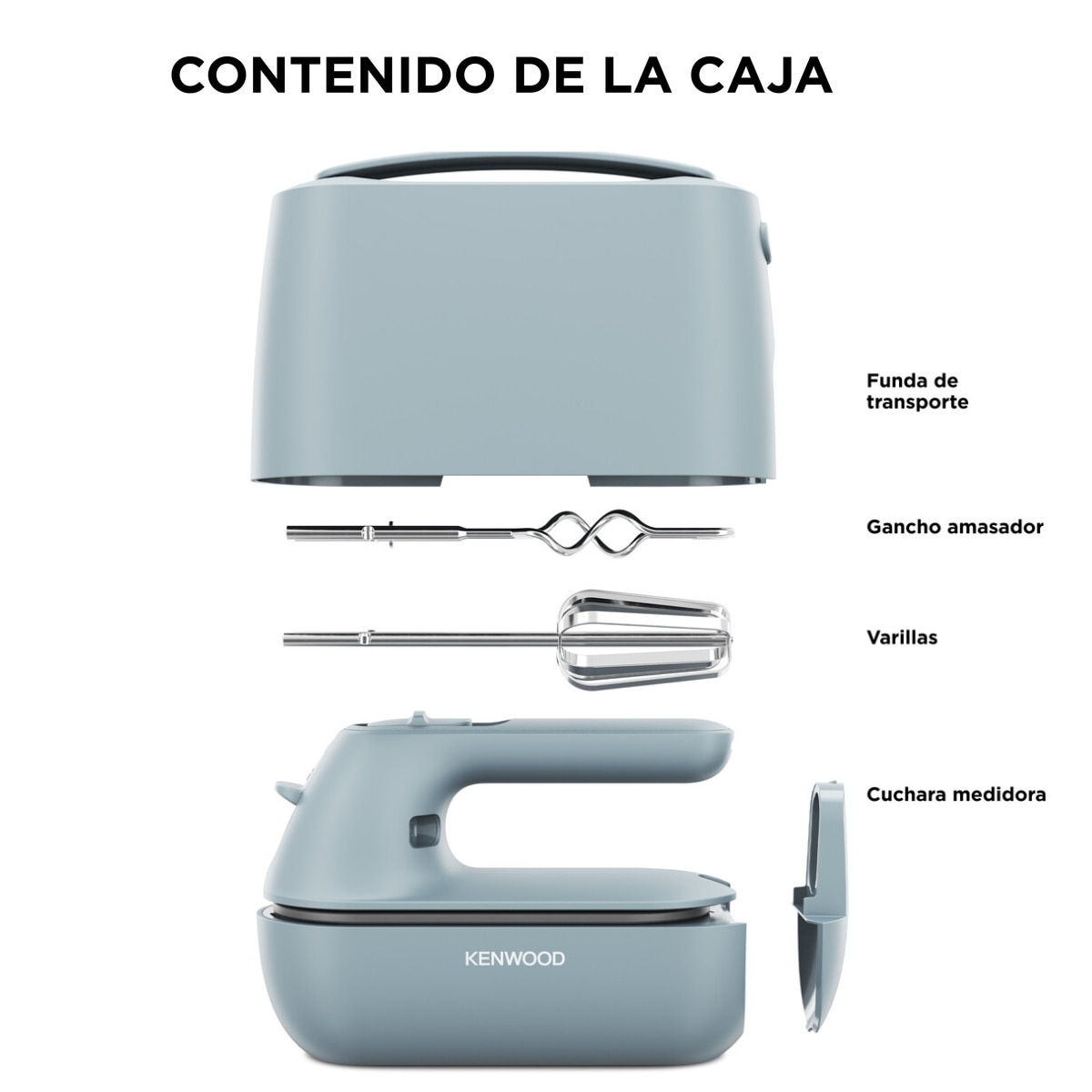 Imagen 7 de Batidora de varillas Kenwood QuickMix Go HMP40.000GY portátil - Azul Azul