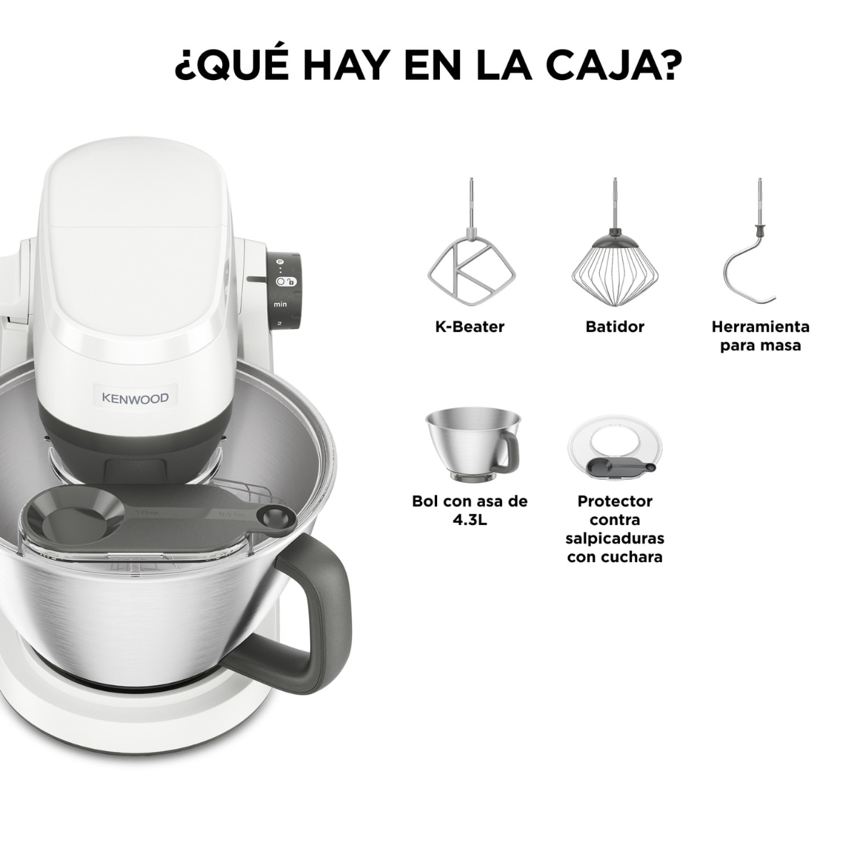 Robot de cocina Kenwood Multi Tasker KHC30.000WH silencioso - Blanco Blanco-7