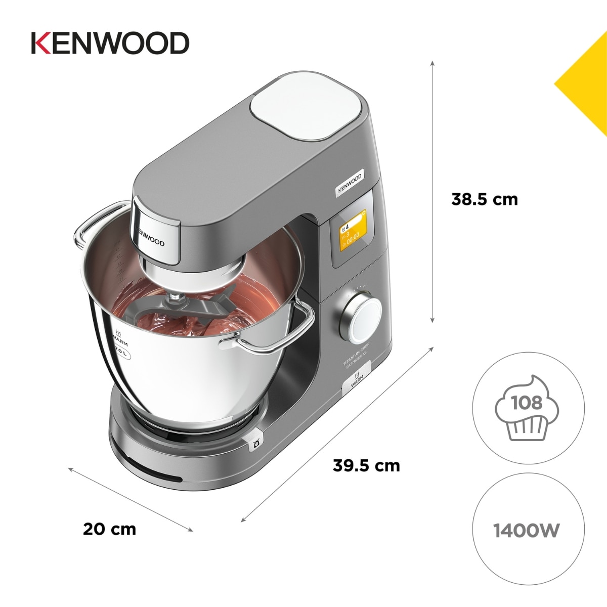 Thumbnail 5 de Kenwood Titanium Chef Patissier XL 🤖 Robot de Cocina