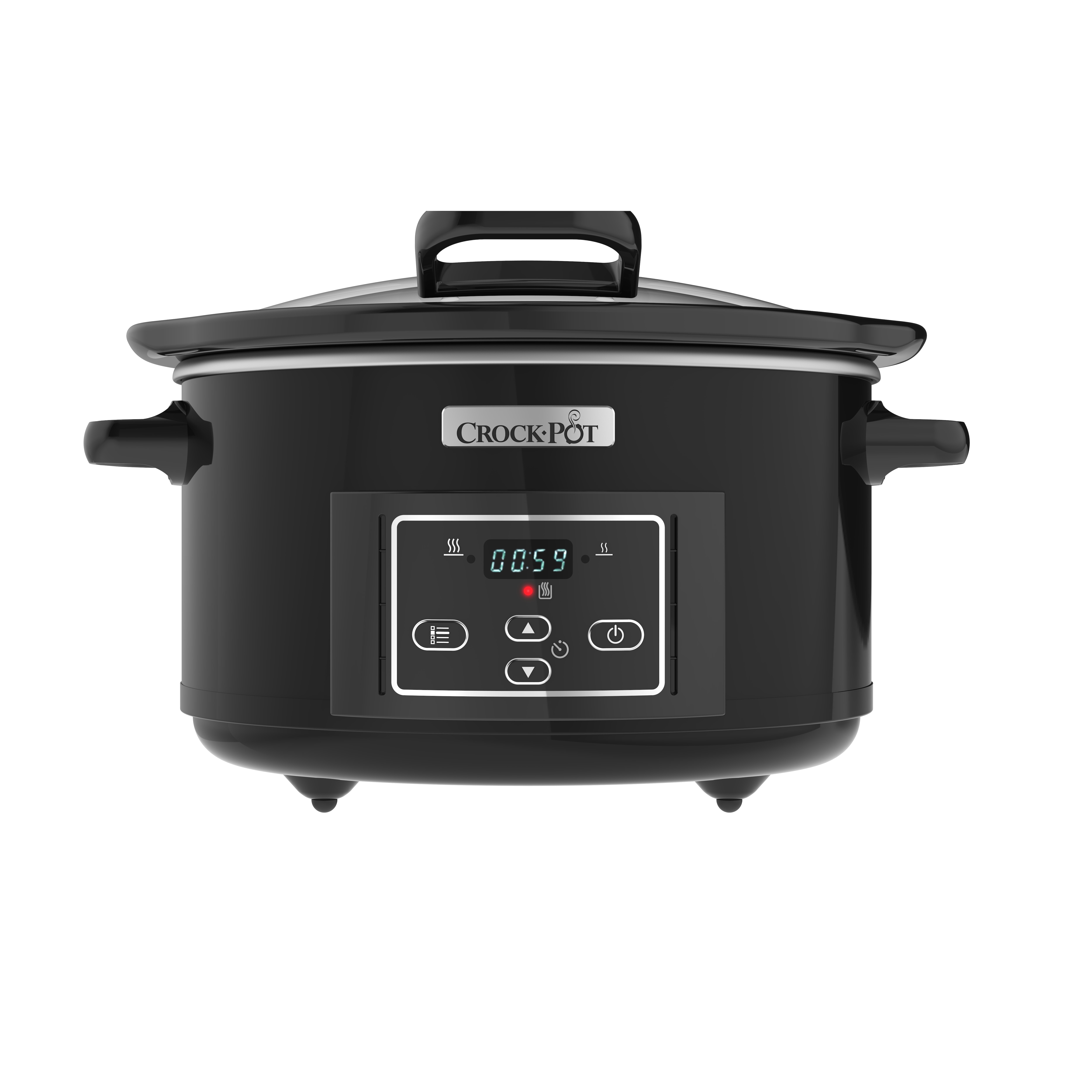 Imagen 0 de Olla eléctrica Digital de coccion lenta CrockPot Negra 4.7L tapa abatible Negro